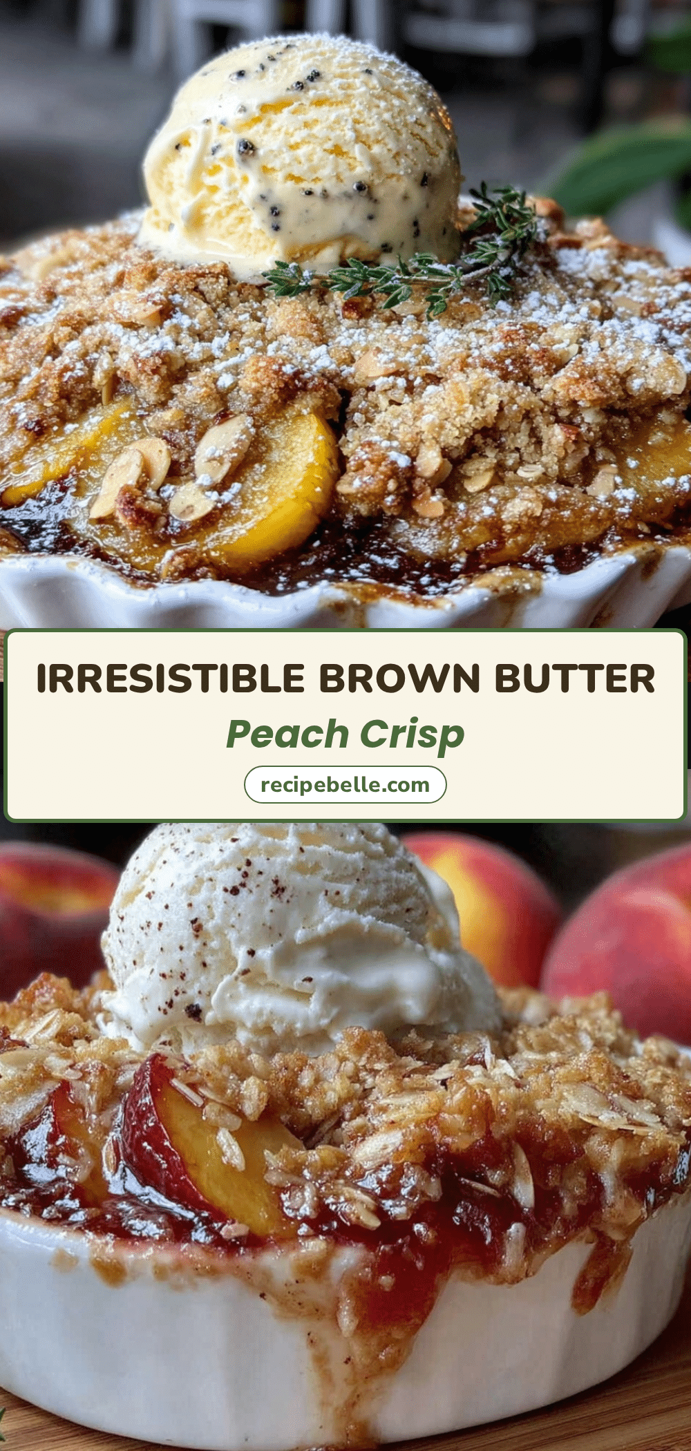 brown butter peach crisp recipe