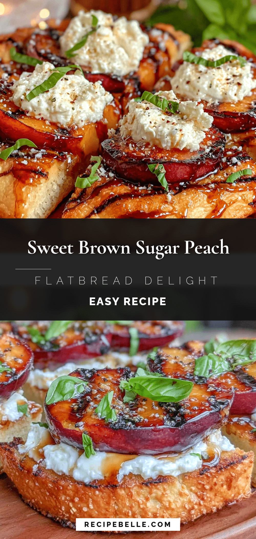 brown sugar grilled peach flatbread recipe