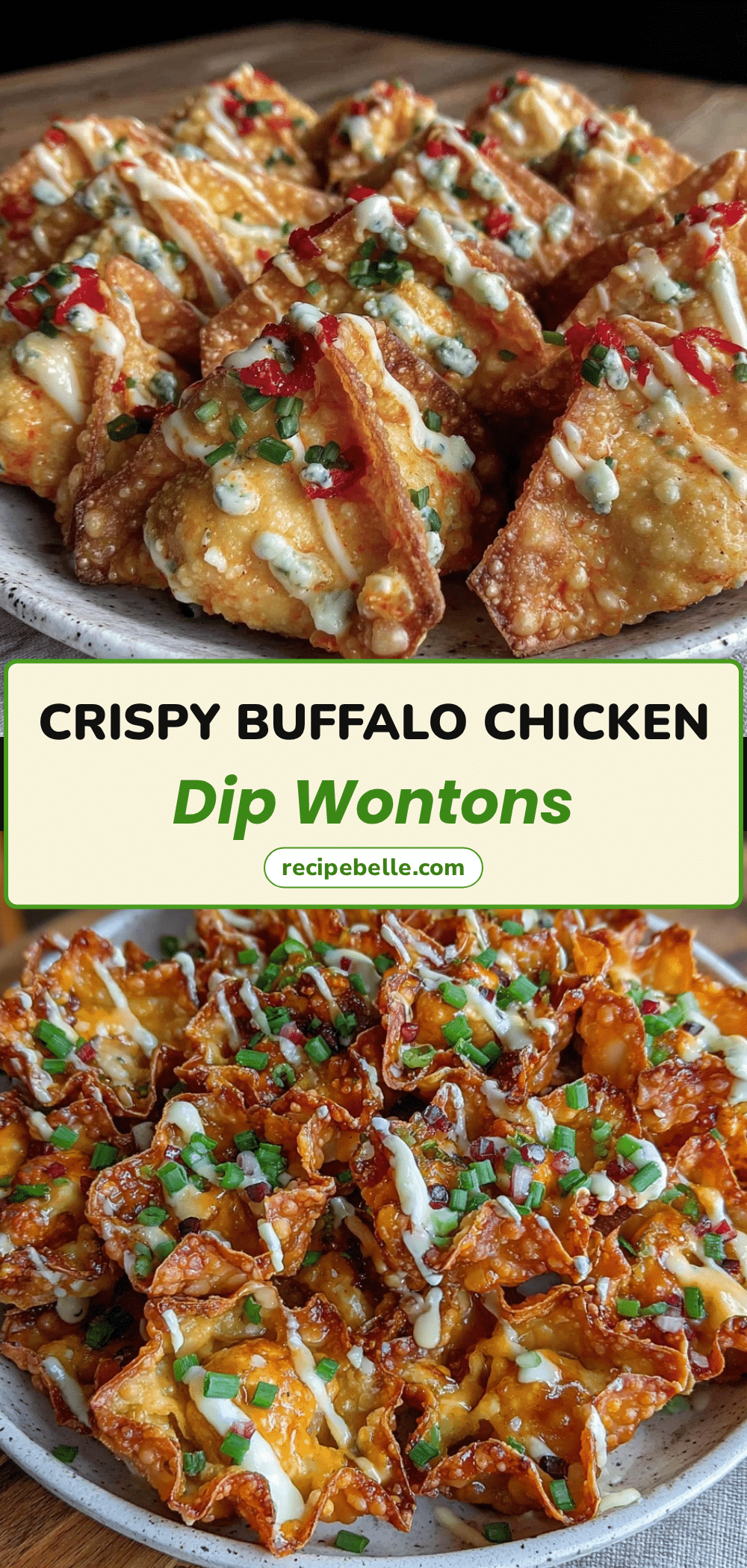 buffalo chicken dip wontons recipe