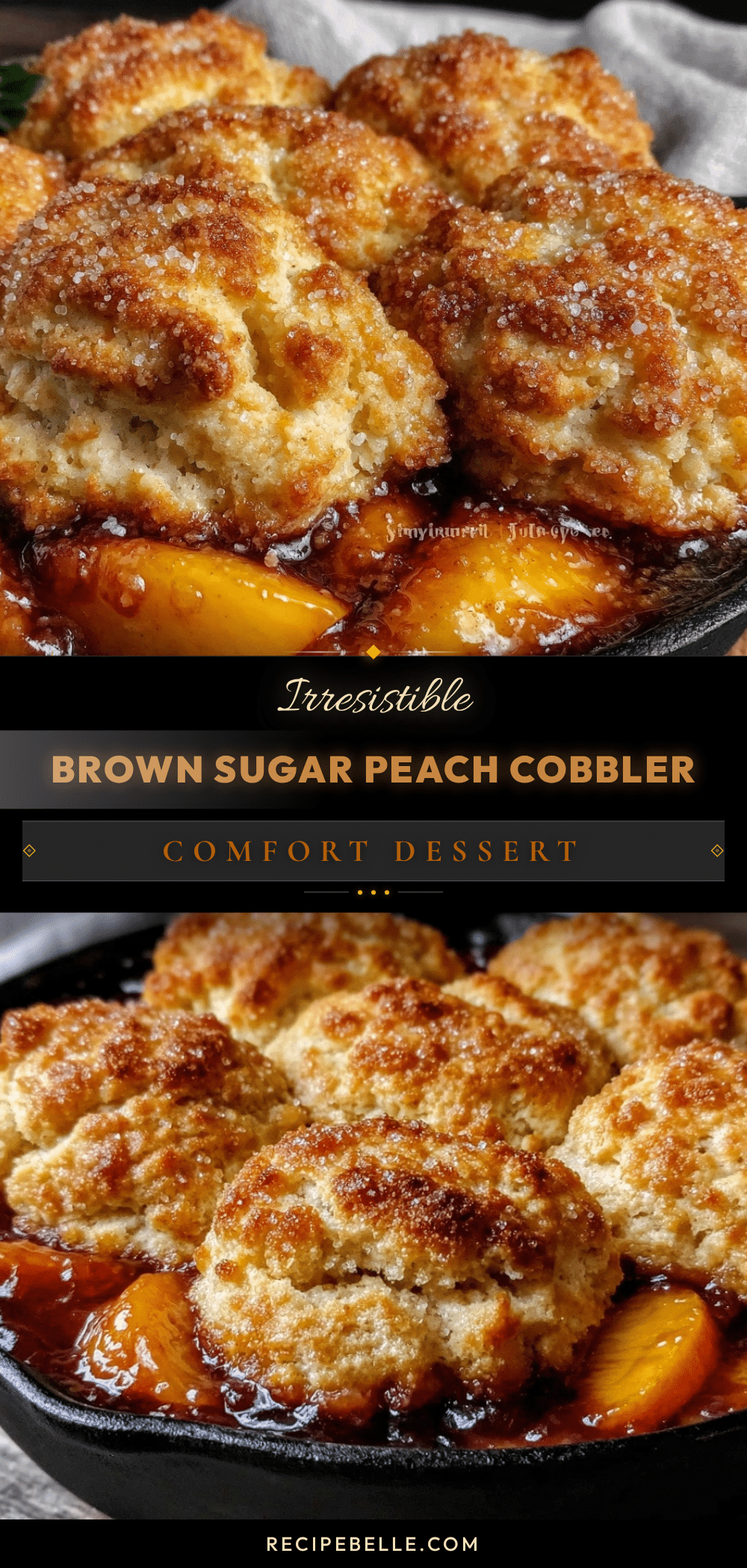 cast iron skillet peach cobbler recipe
