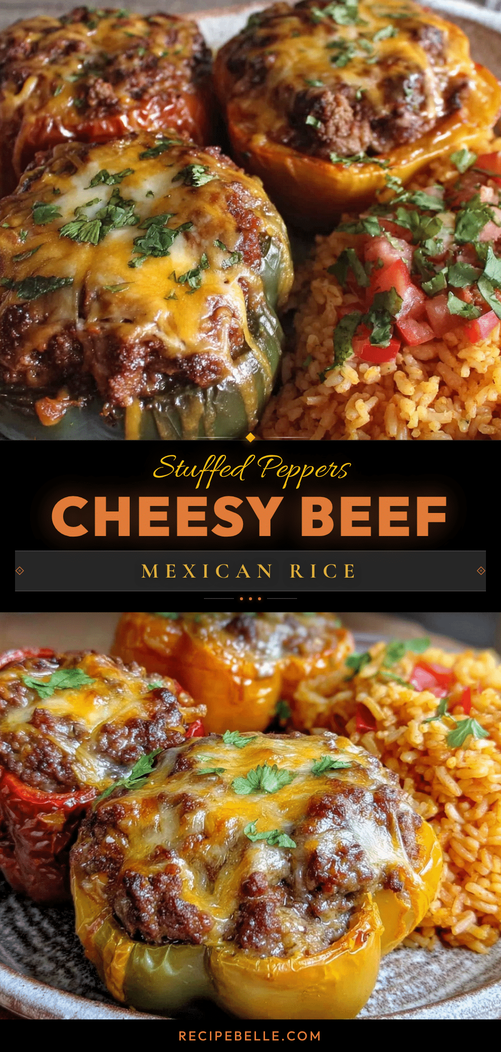 cheesy beef stuffed bell peppers recipe