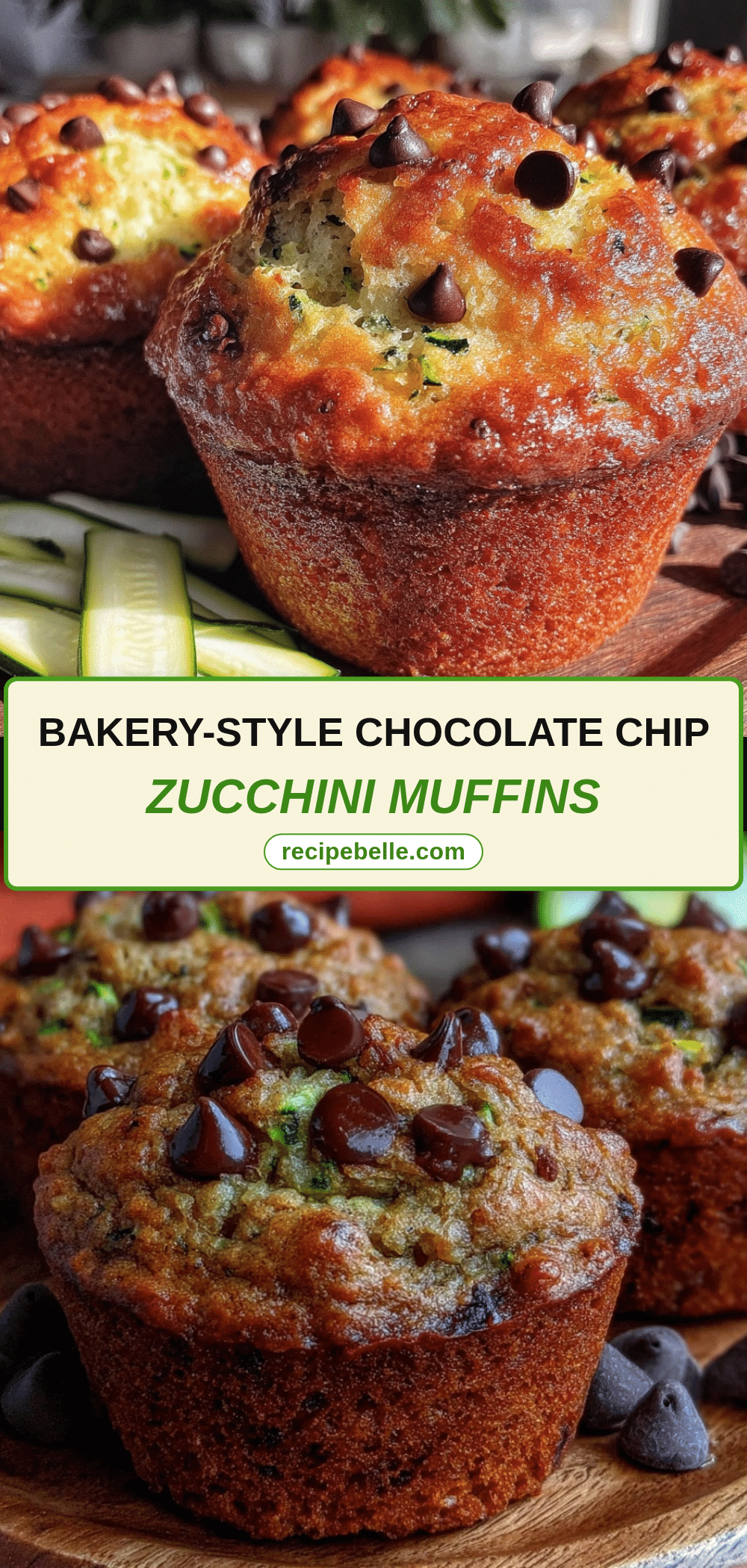chocolate chip zucchini bread muffins recipe