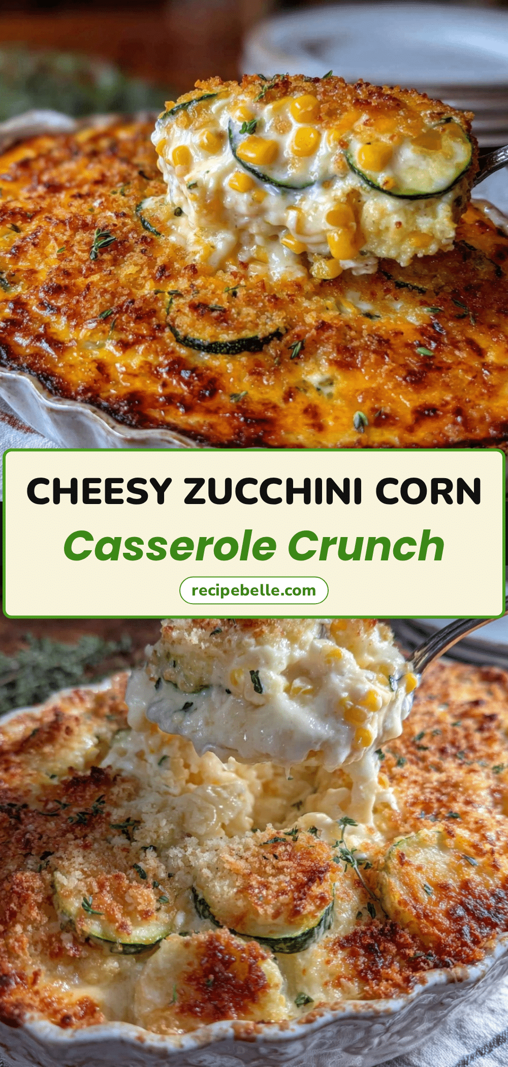 crispy cheesy zucchini and corn casserole recipe
