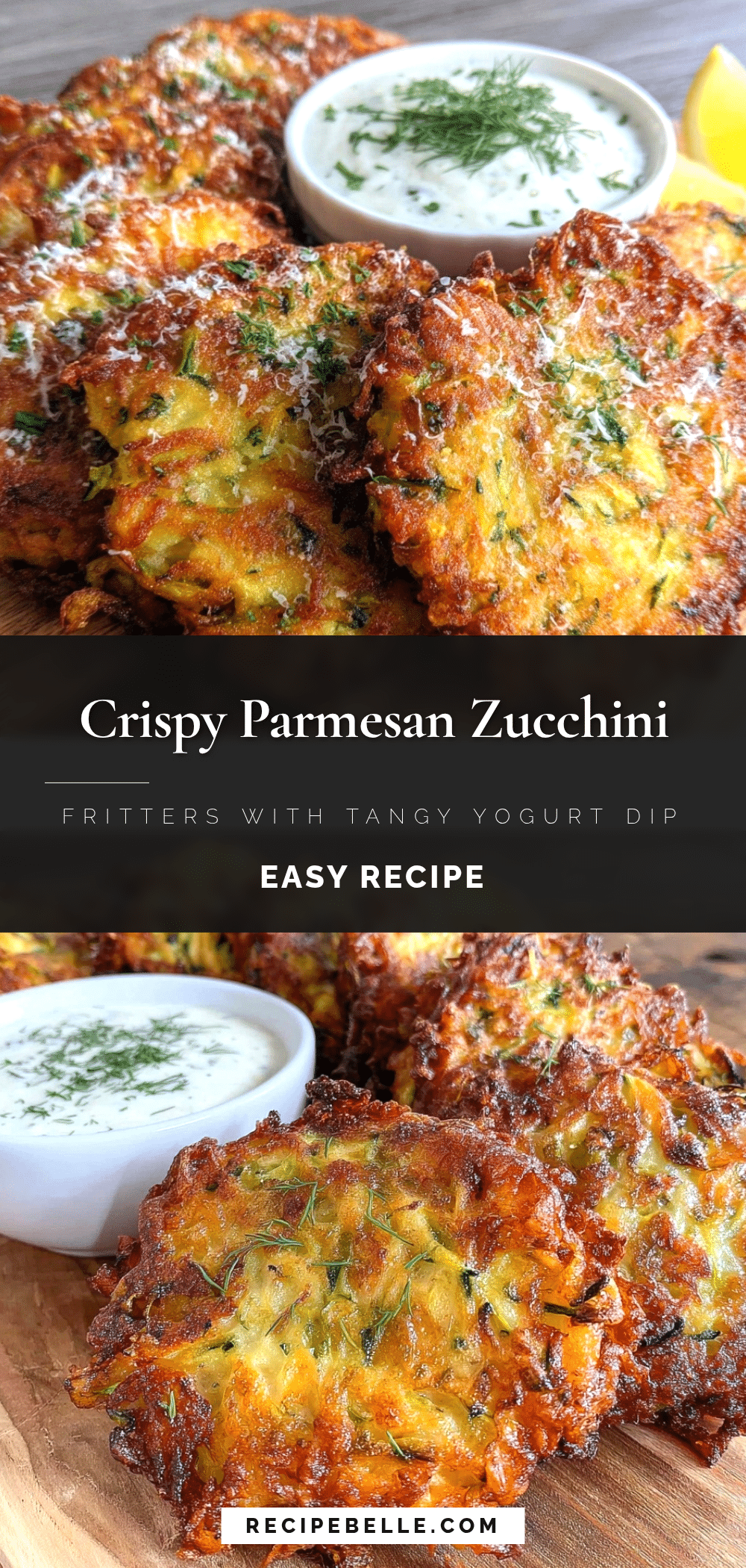 crispy parmesan zucchini fritters recipe