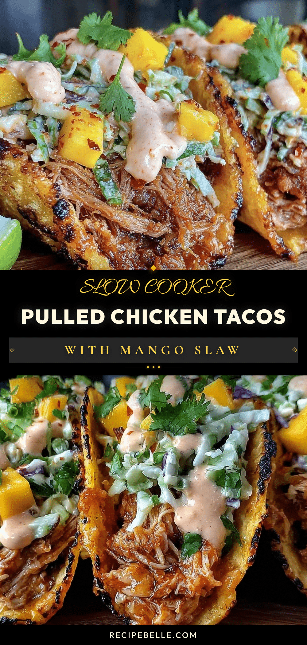 crockpot pulled chicken tacos recipe
