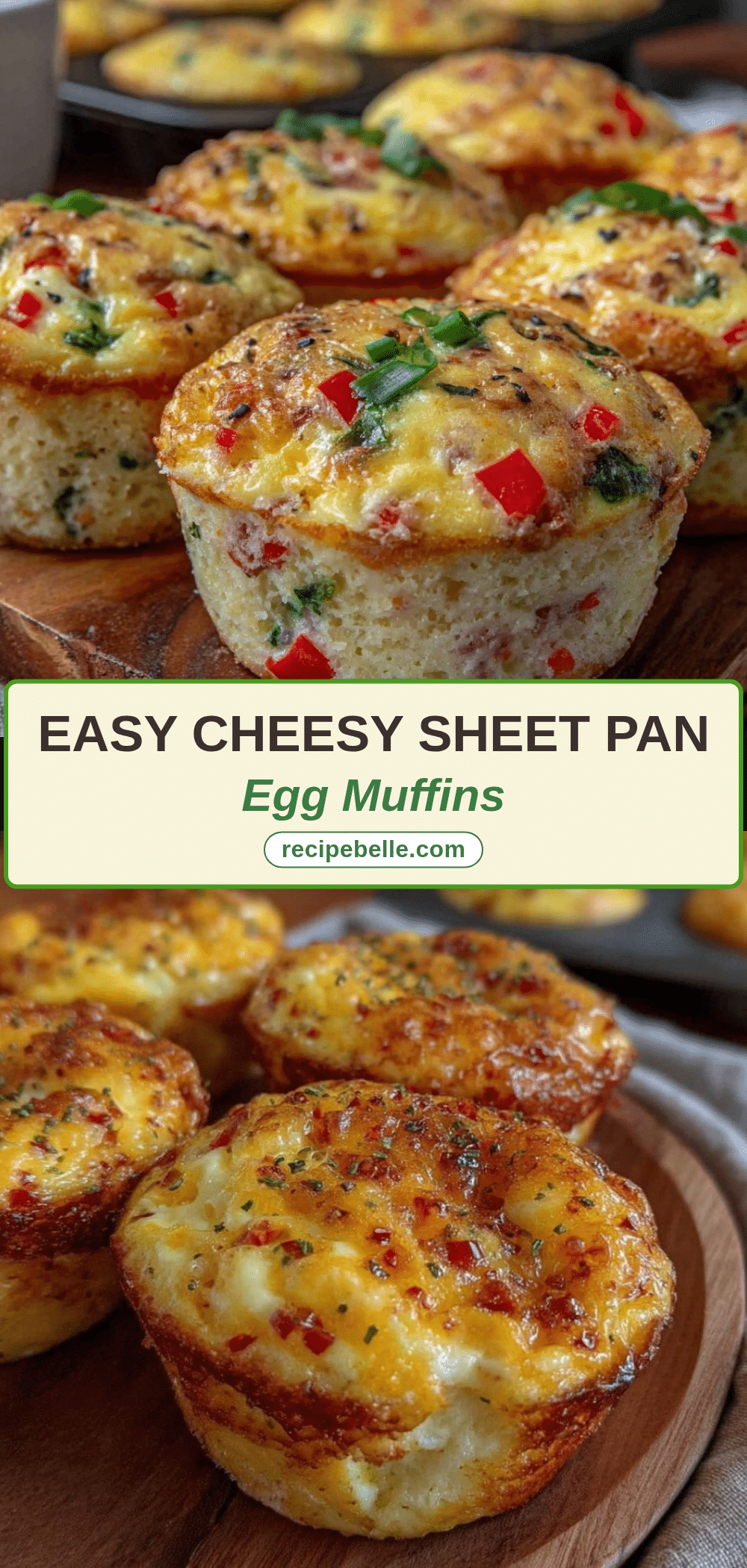 easy cheesy sheet pan school breakfast egg muffins recipe