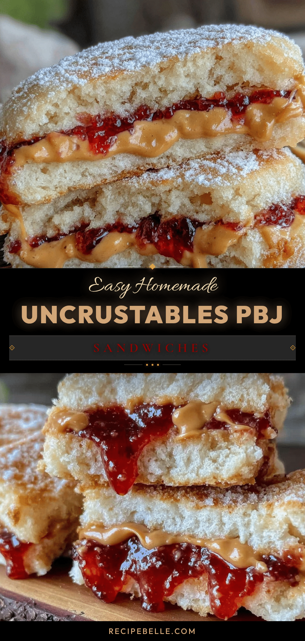 Easy Homemade Uncrustables PB&J Sandwiches recipe