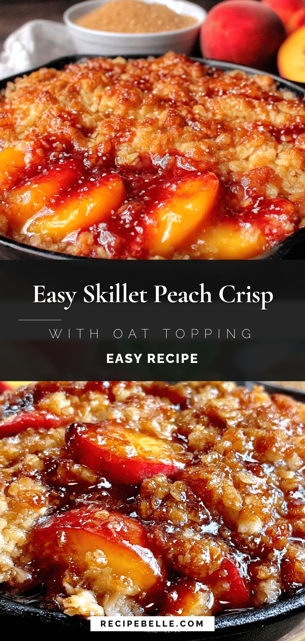 easy skillet peach crisp recipe