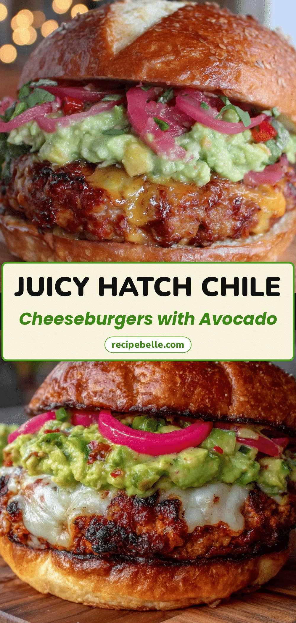 Hatch chile cheeseburgers recipe