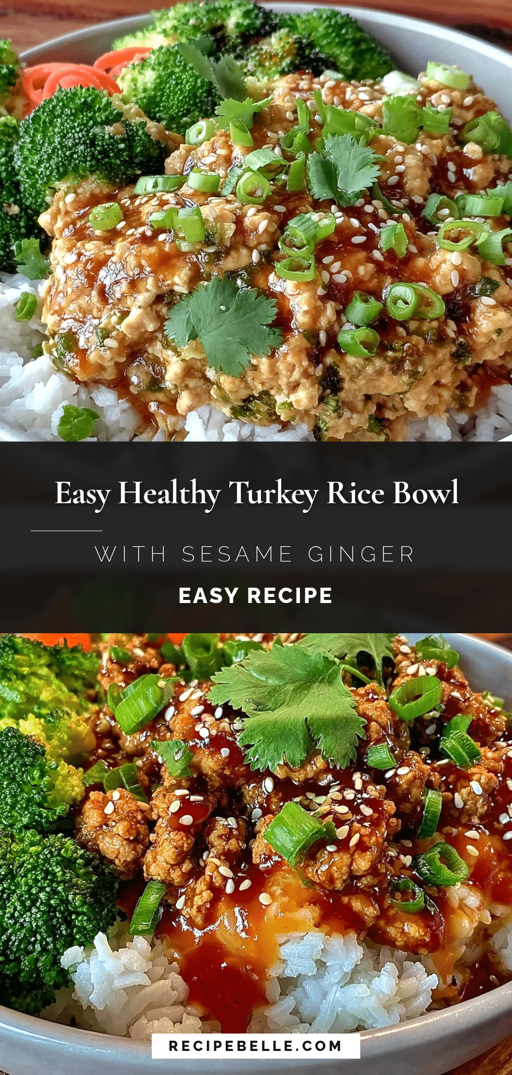 healthy ground turkey rice bowl recipe