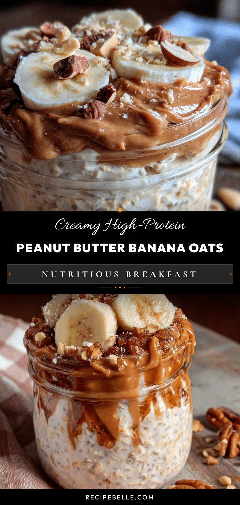 healthy high-protein mason jar overnight oats recipe