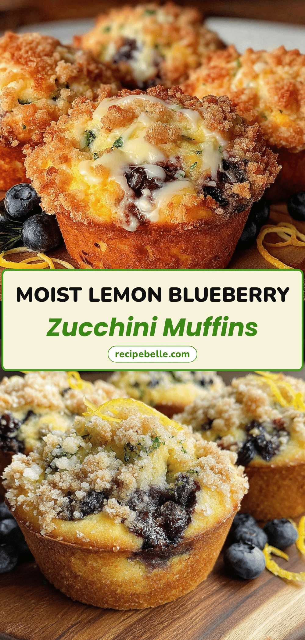 lemon blueberry zucchini muffins recipe