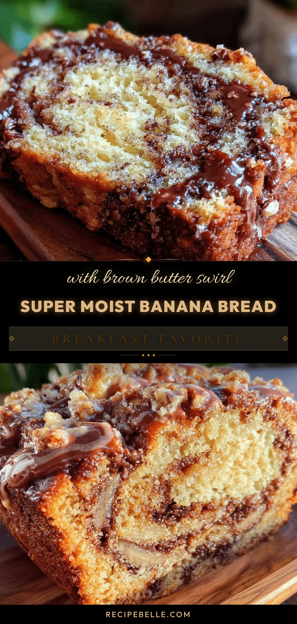 moist banana bread brown butter espresso swirl recipe