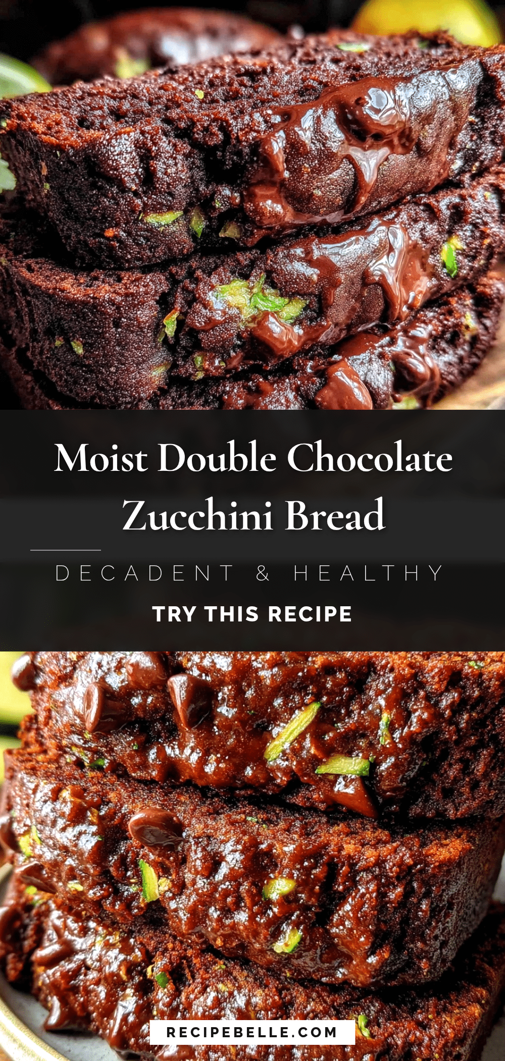moist double chocolate zucchini bread recipe