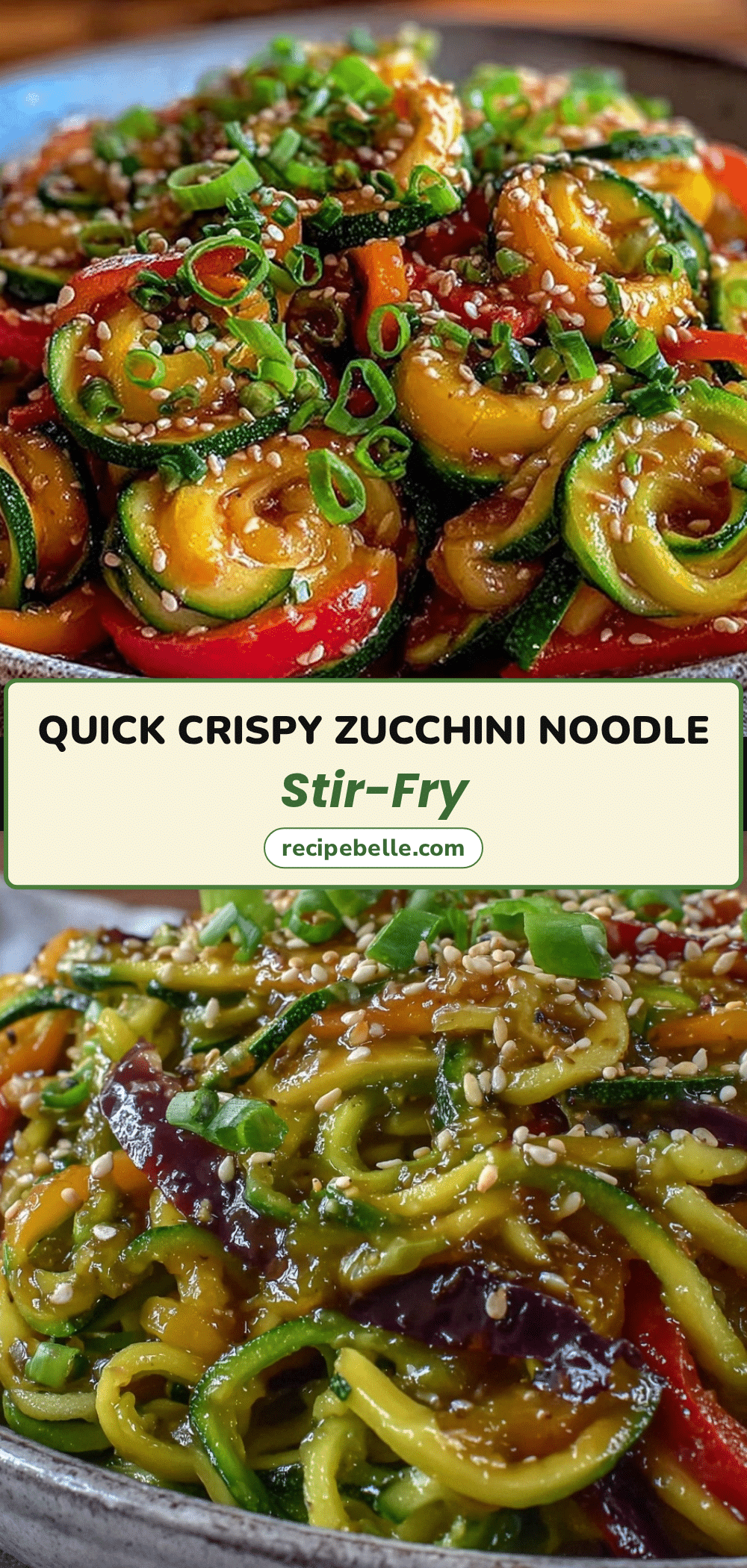 quick crispy zucchini noodle stir-fry recipe
