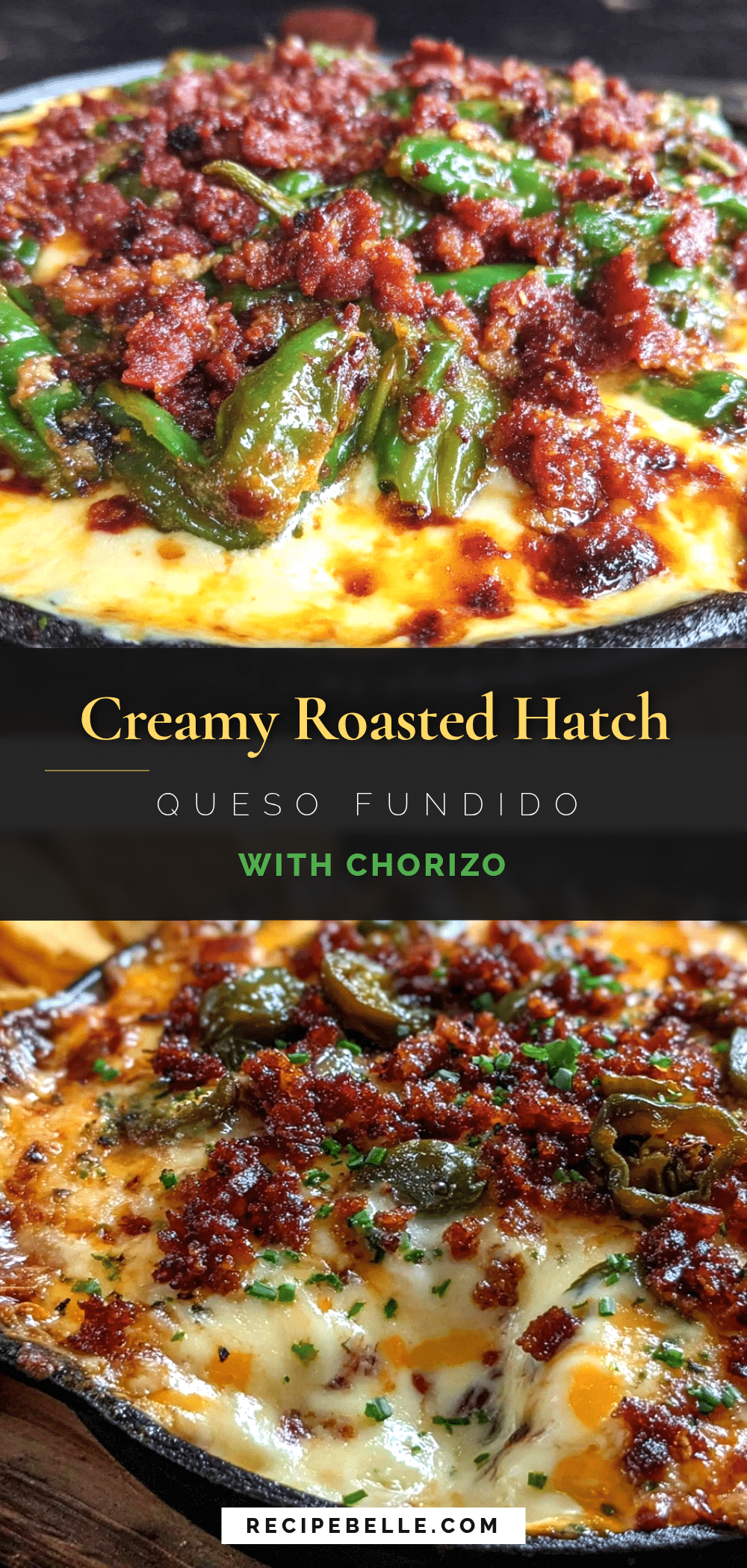 roasted hatch chili queso fundido recipe