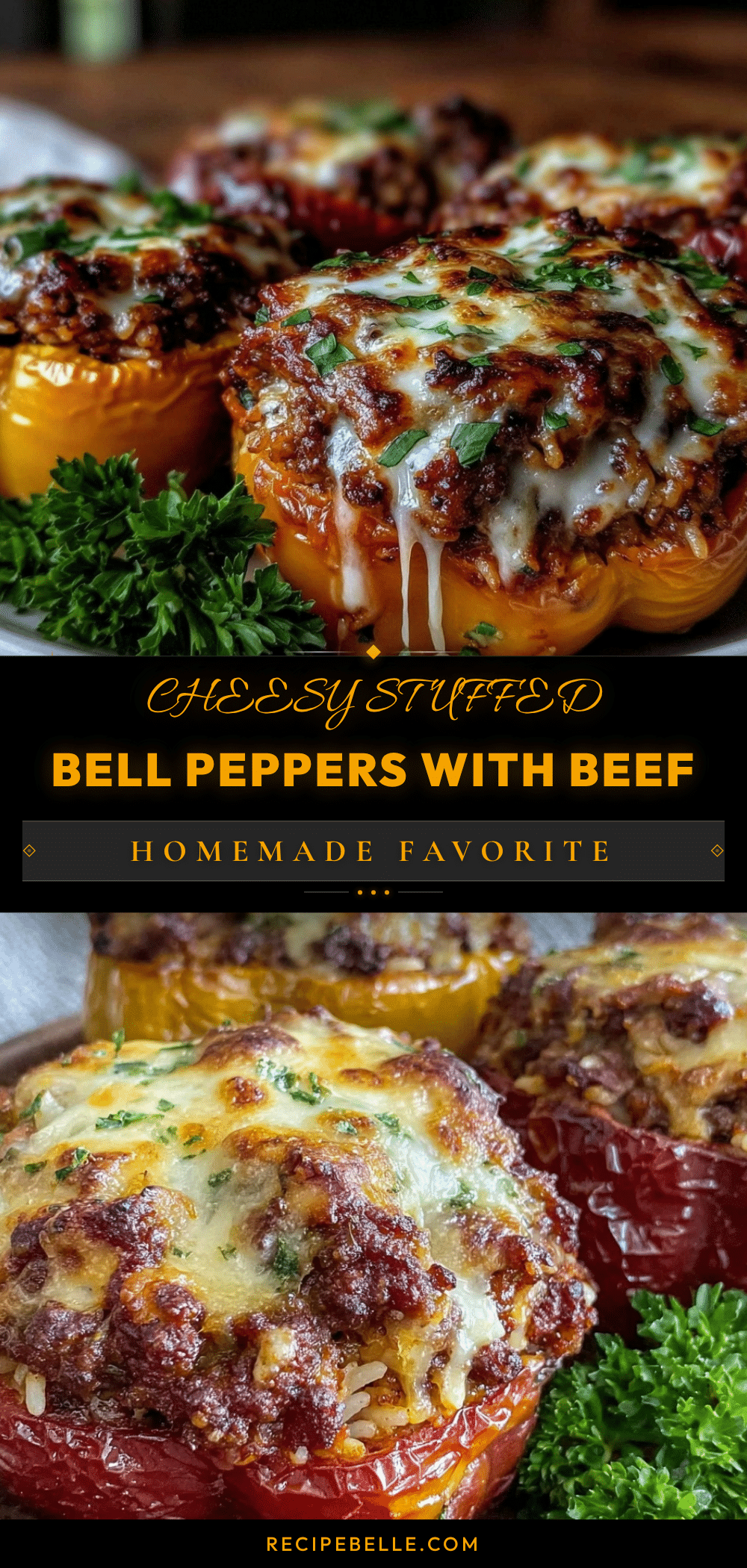 savory cheesy stuffed bell peppers recipe