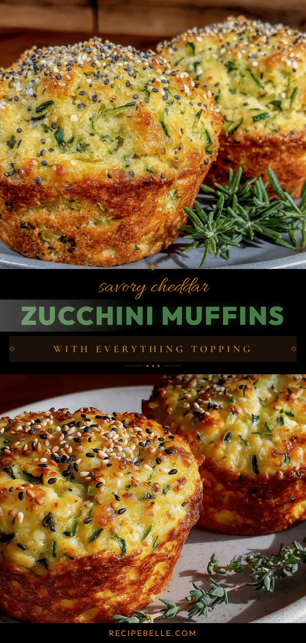 savory zucchini cheddar dinner muffins recipe