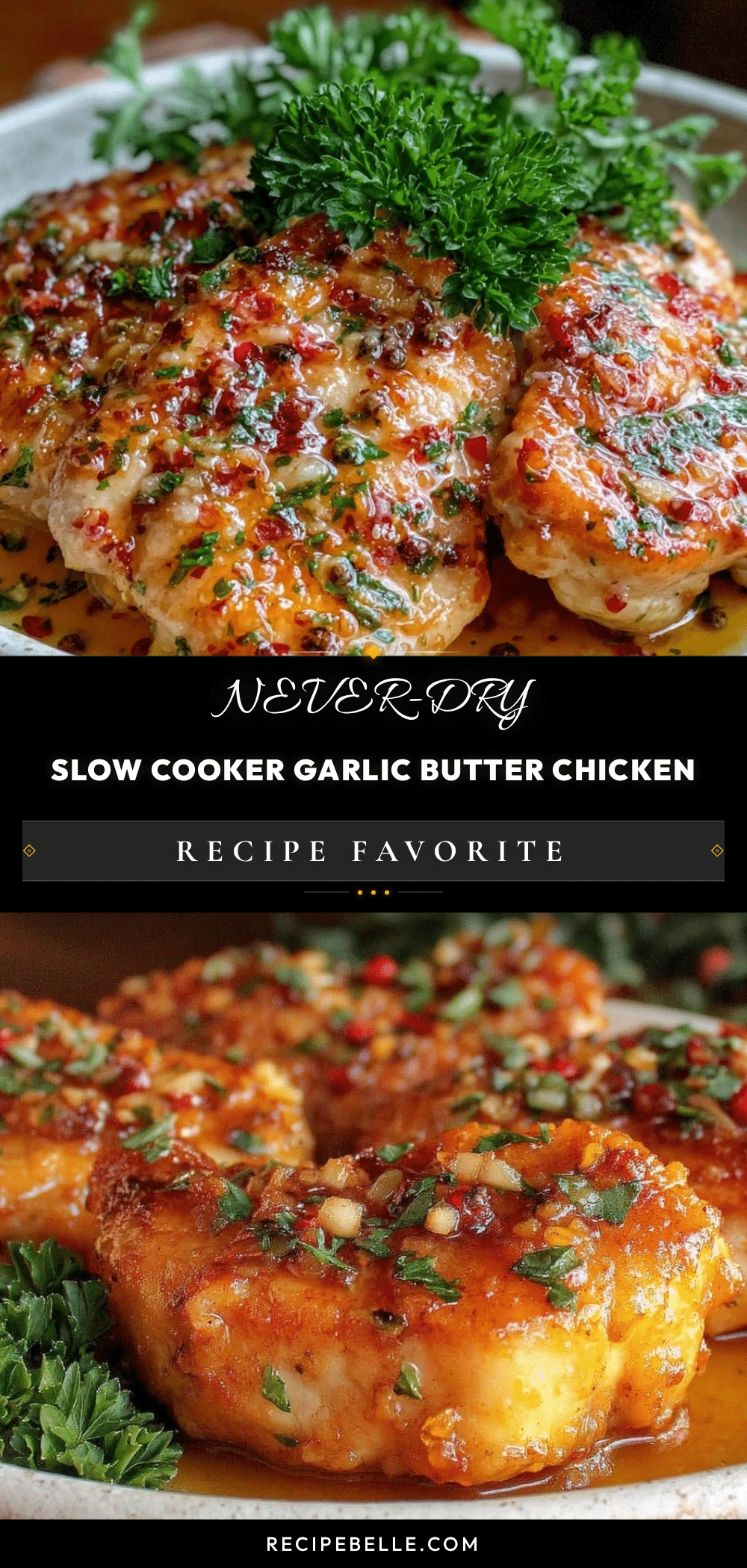 slow cooker garlic butter chicken breast recipe