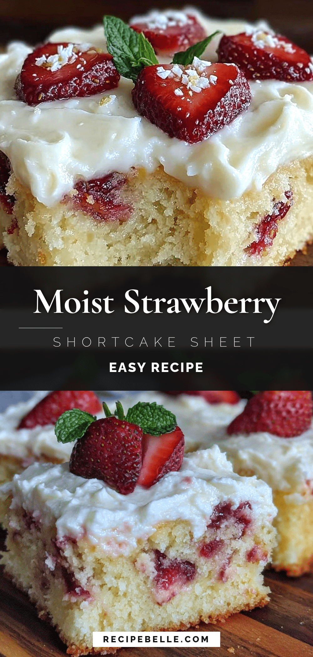 strawberry shortcake sheet cake recipe