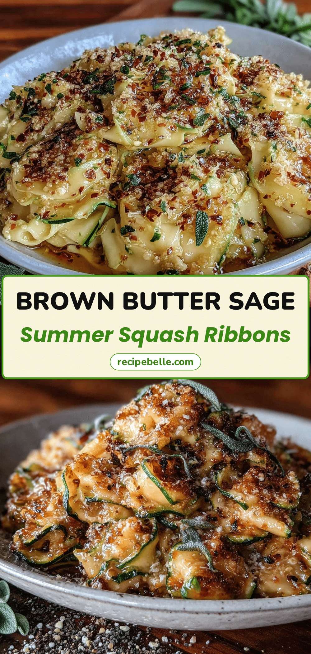 summer squash and yellow zucchini ribbons recipe