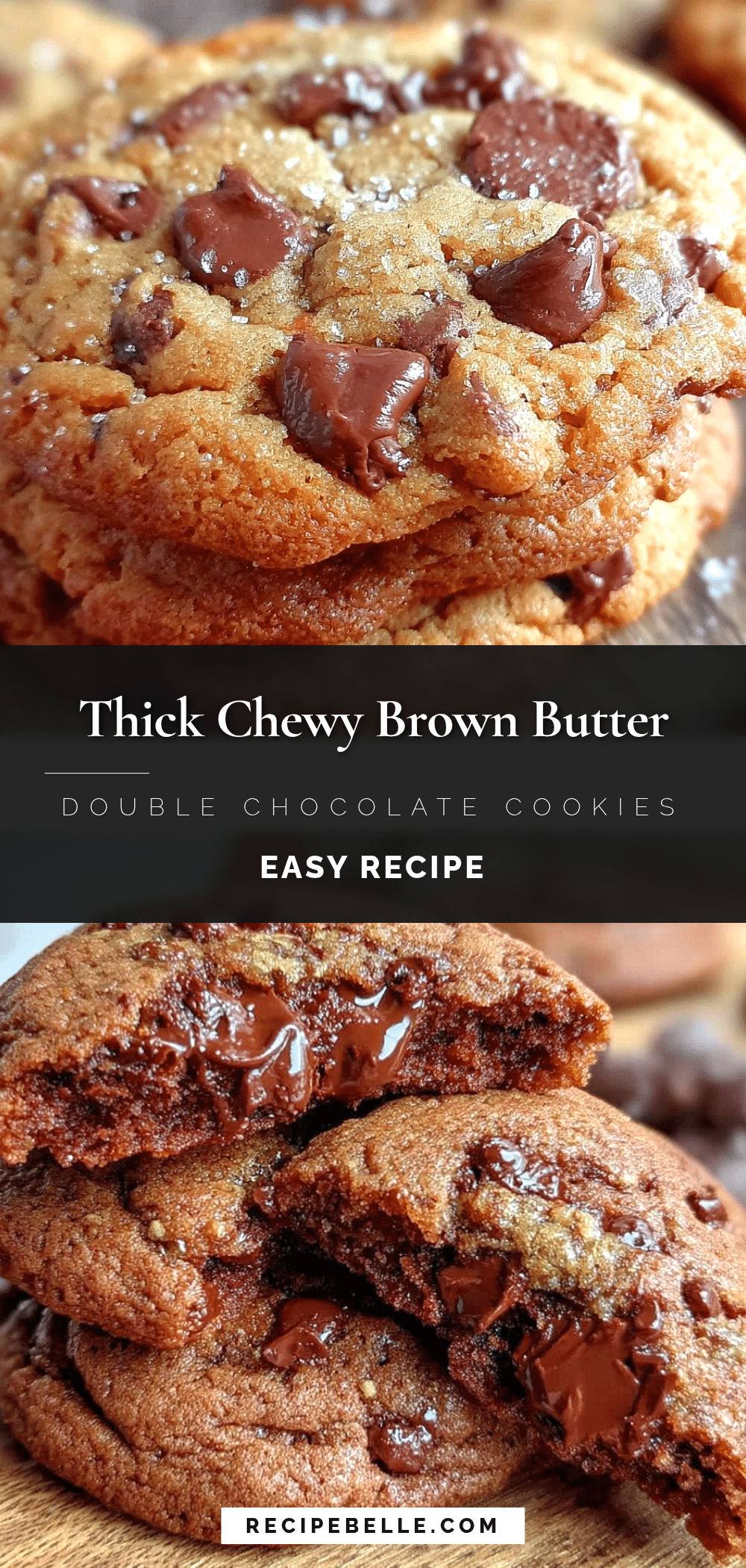 thick chewy double chocolate chip cookies recipe