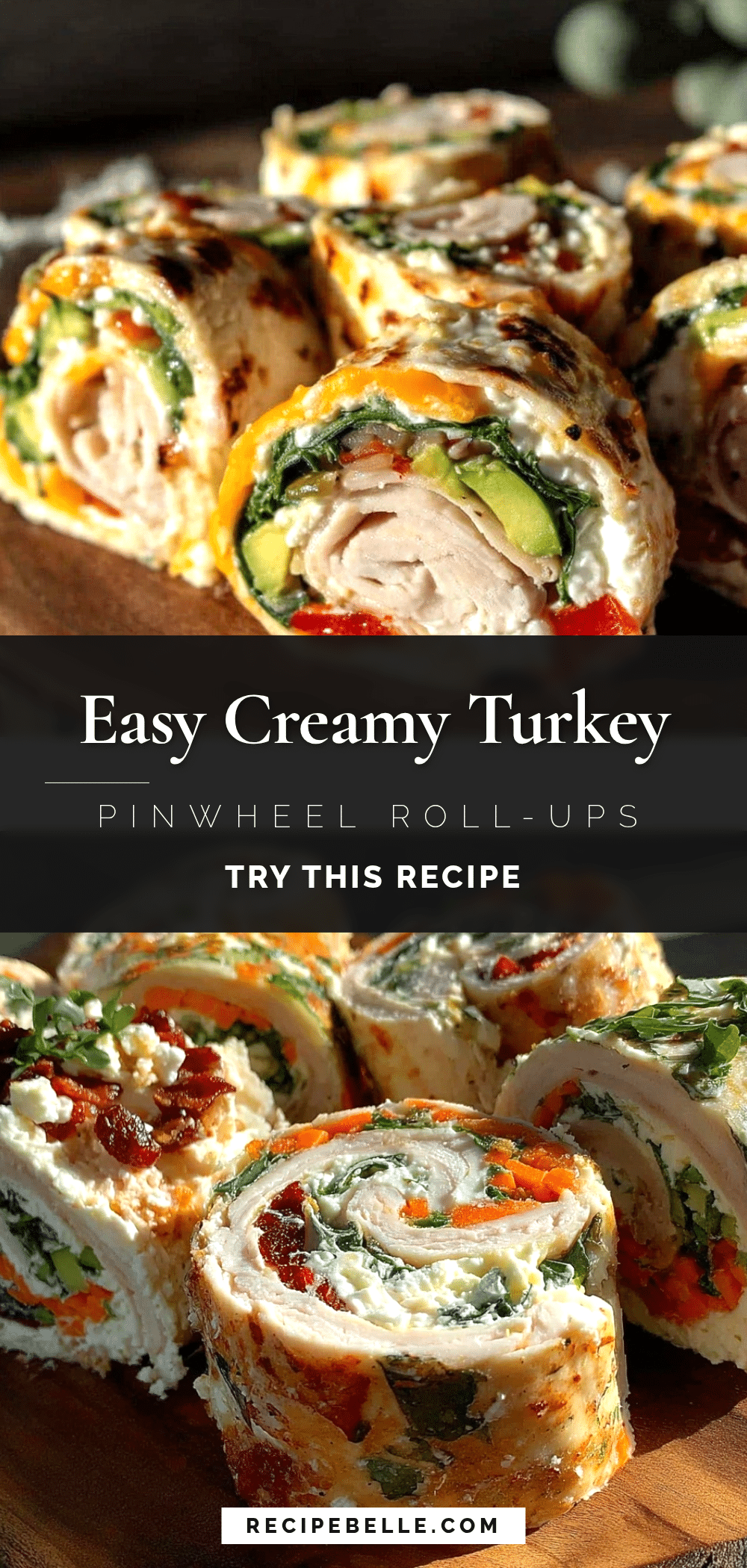 turkey cream cheese pinwheel roll-ups recipe