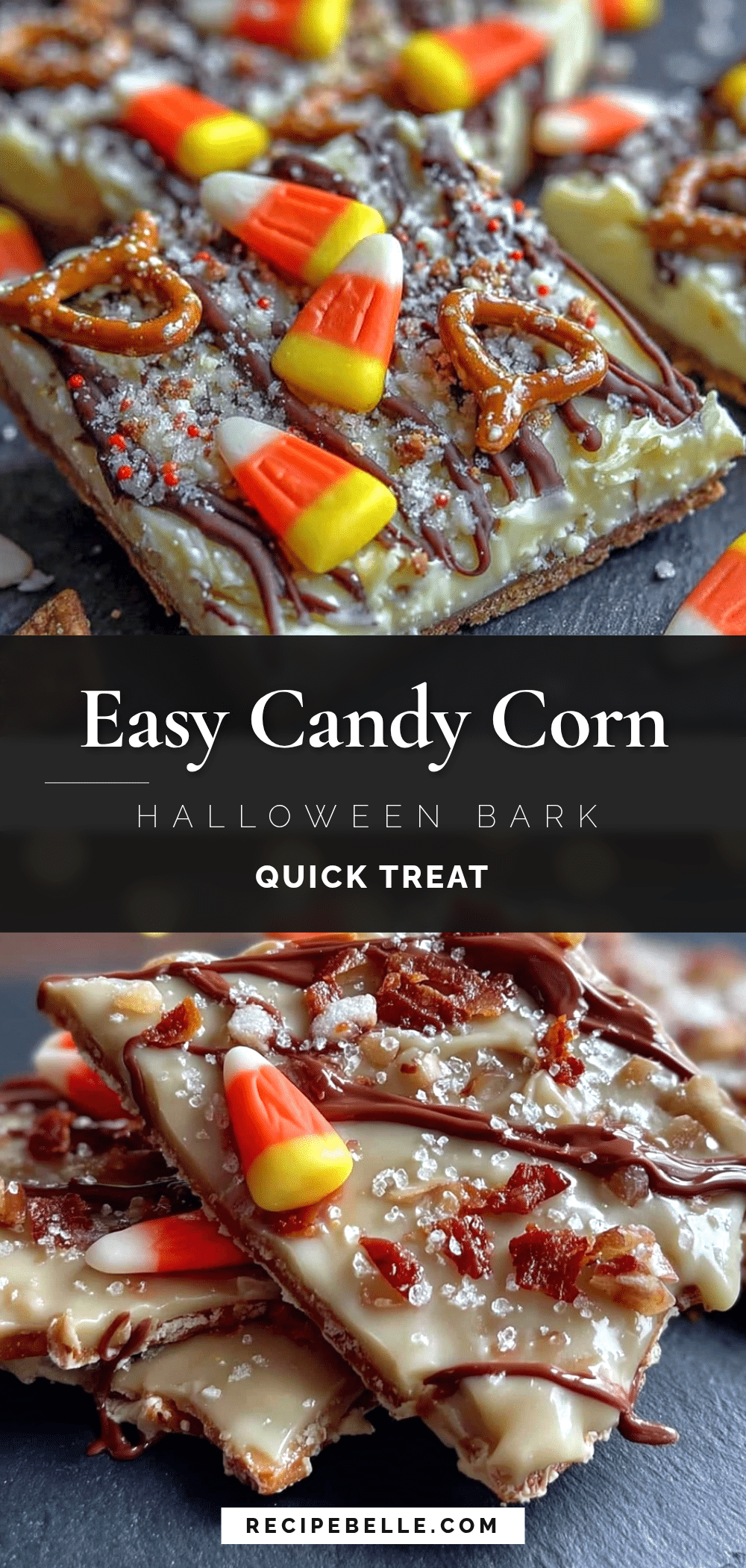 candy corn Halloween bark recipe