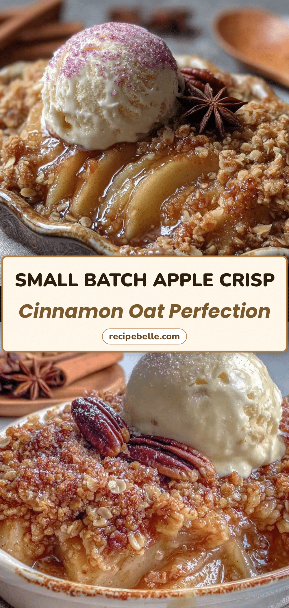 cozy small-batch apple crisp with oat crumble recipe