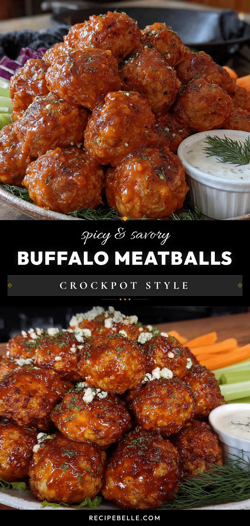 Crockpot buffalo chicken meatballs recipe