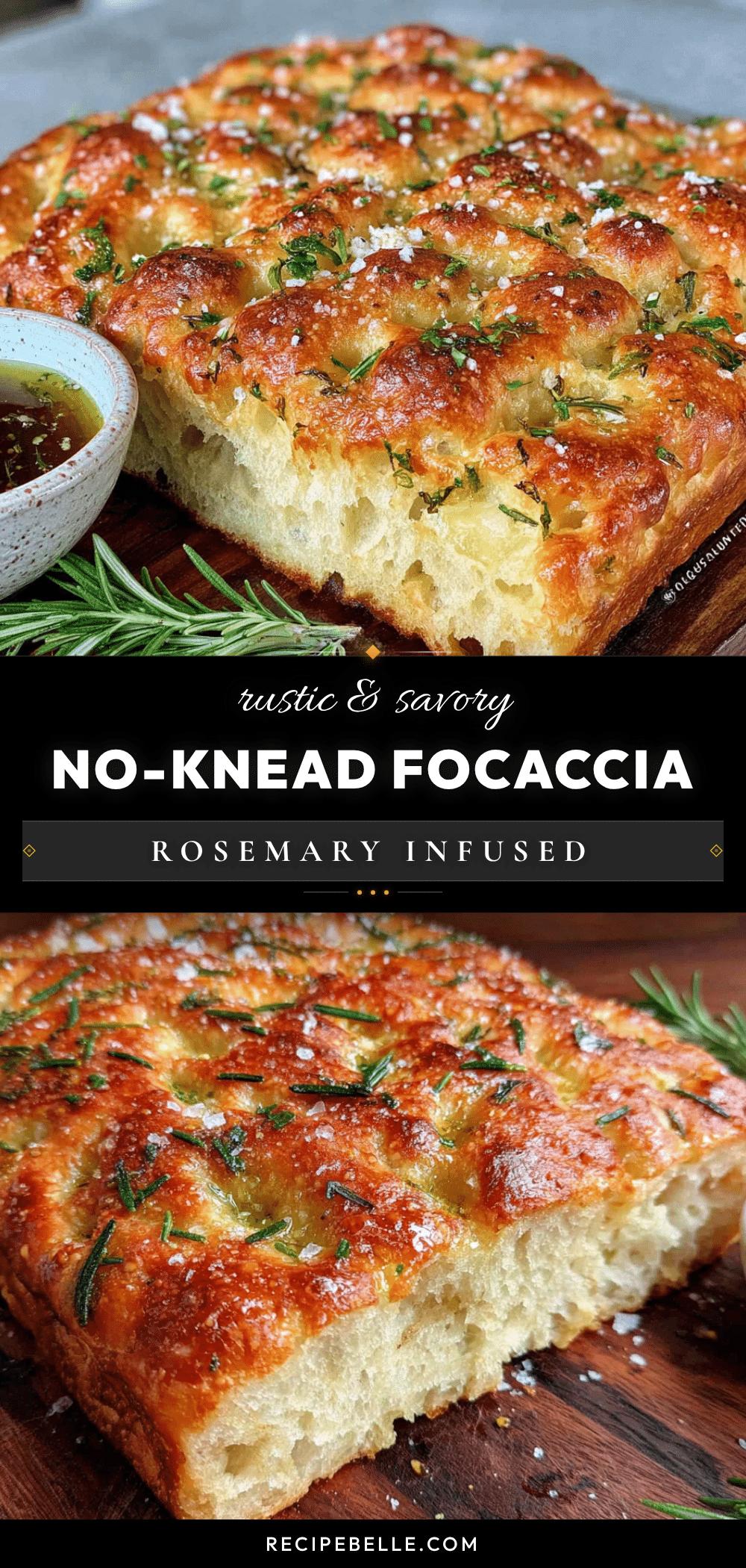 easy no-knead sourdough focaccia with rosemary recipe