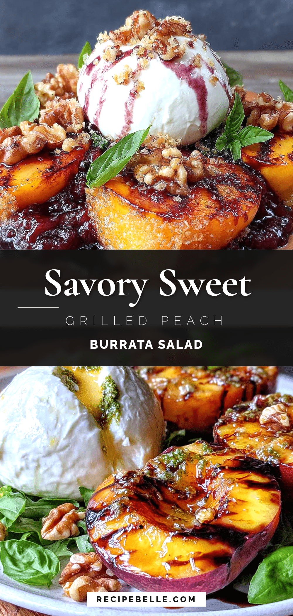 grilled peach burrata salad recipe