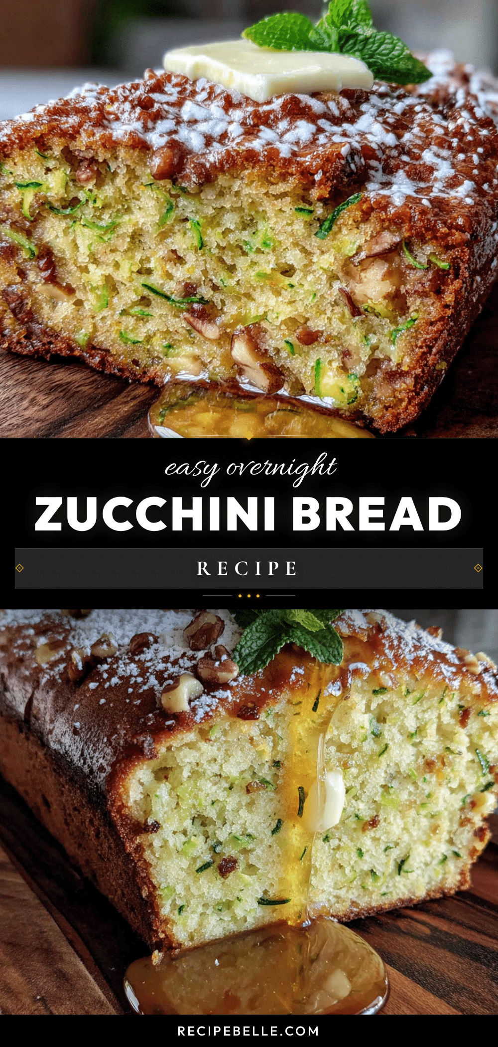 no-knead overnight zucchini bread recipe