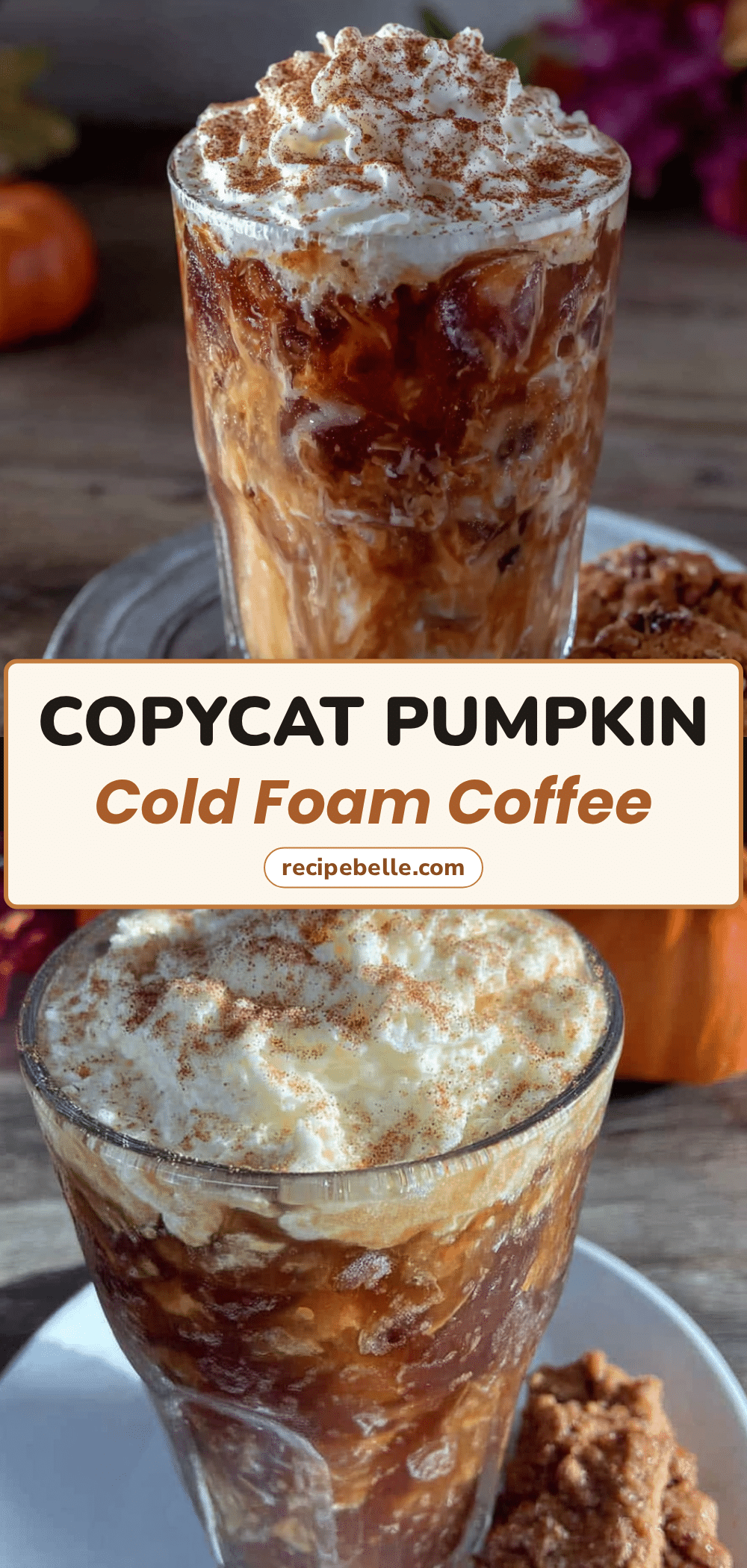 pumpkin cold foam iced coffee recipe