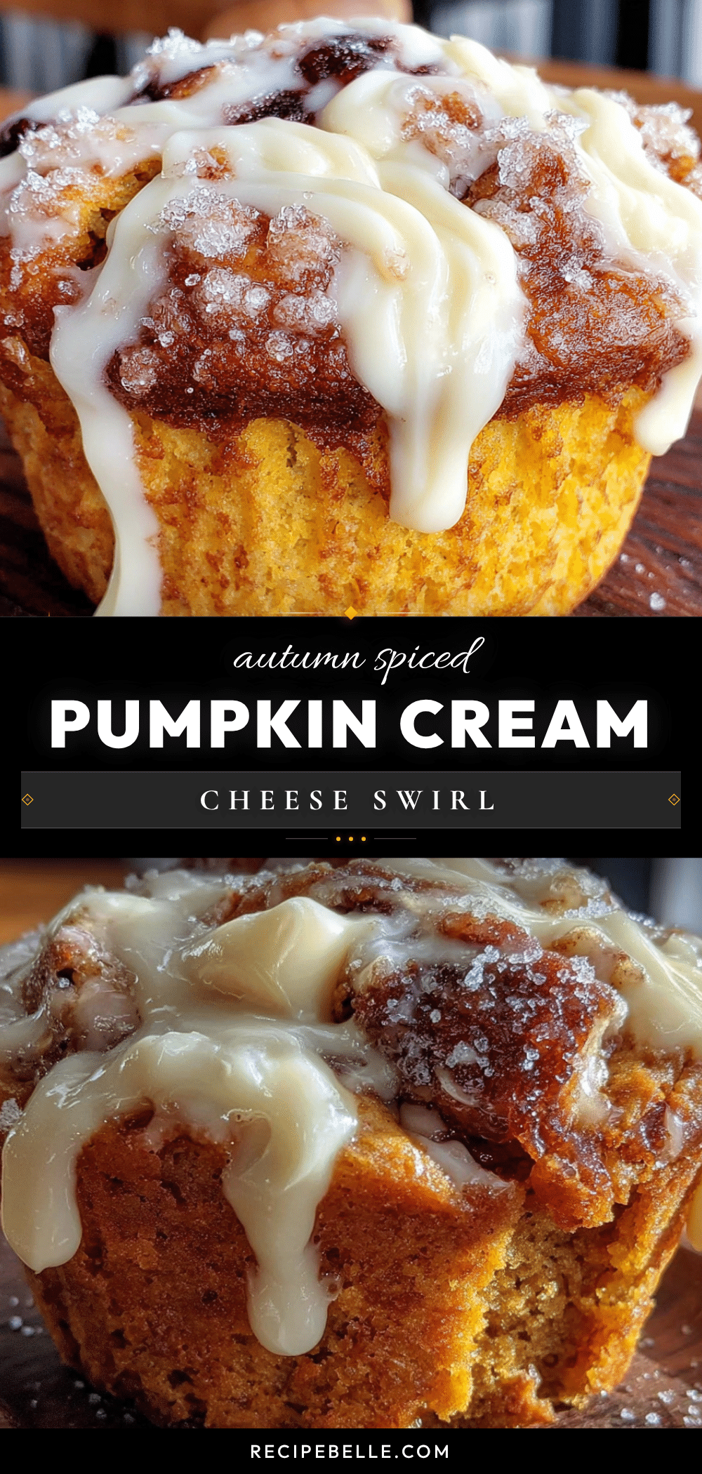 pumpkin cream cheese swirl muffins recipe