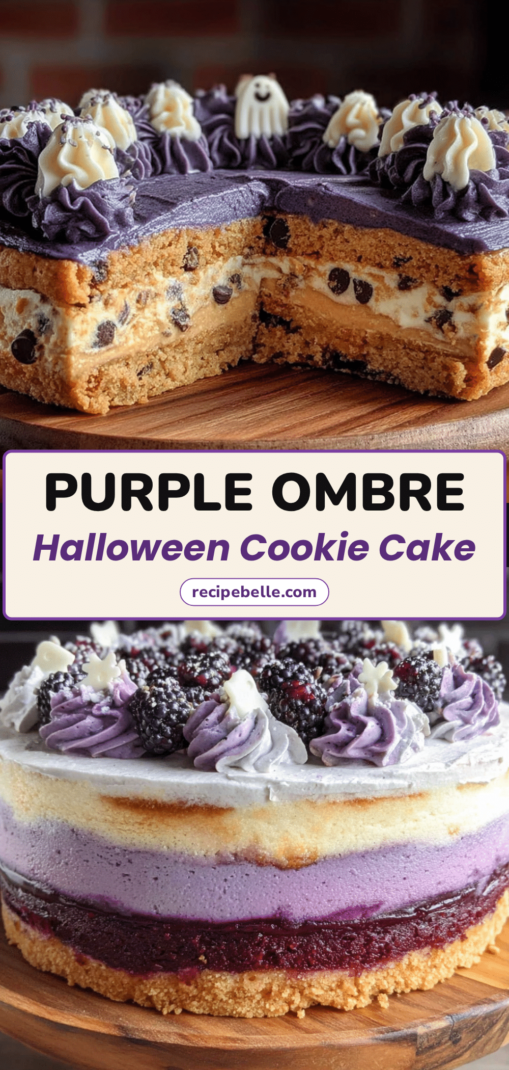 purple ombre cookie cake recipe