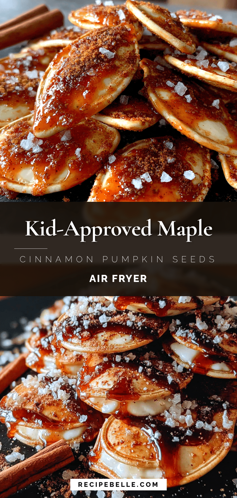air fryer maple cinnamon pumpkin seeds recipe