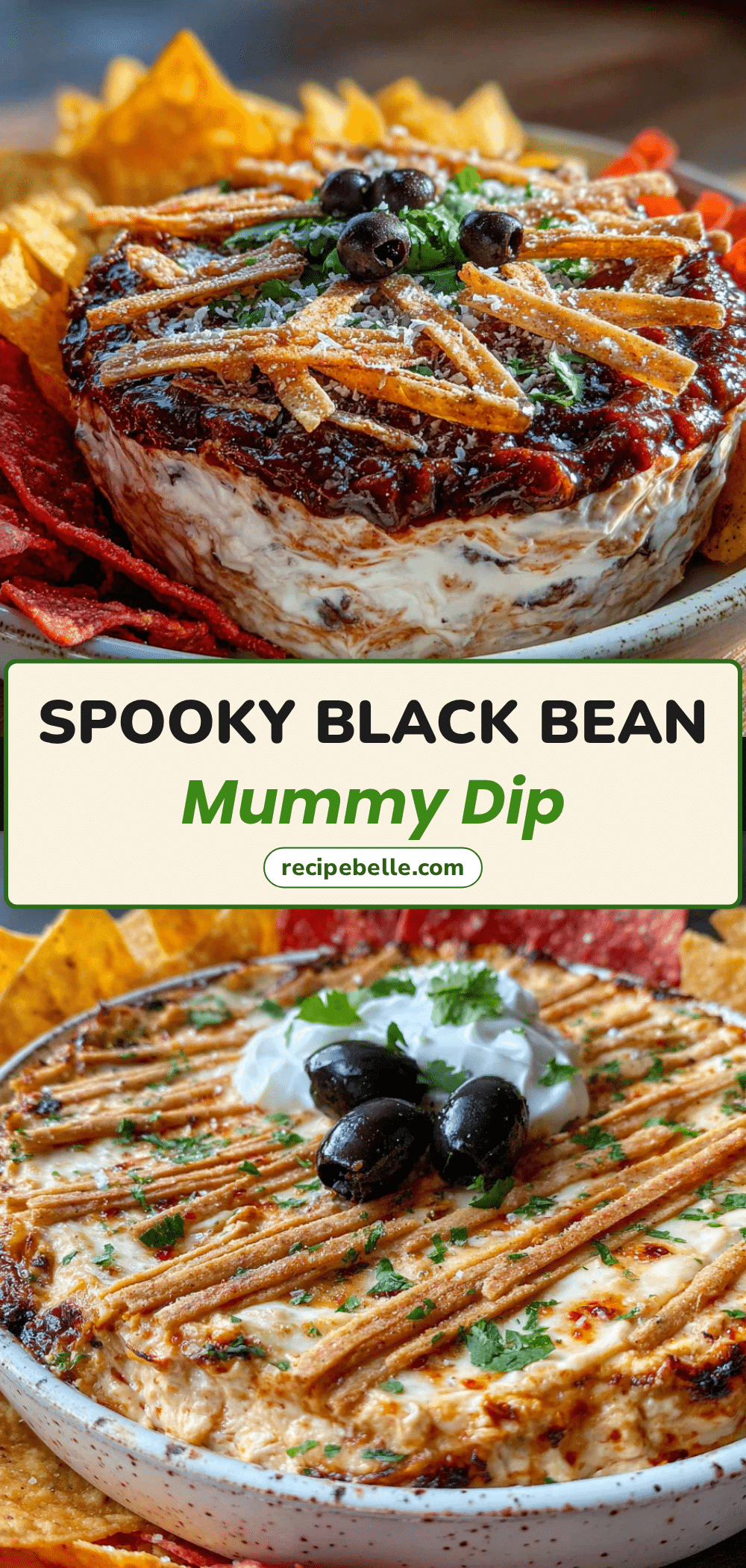 black bean mummy taco dip recipe