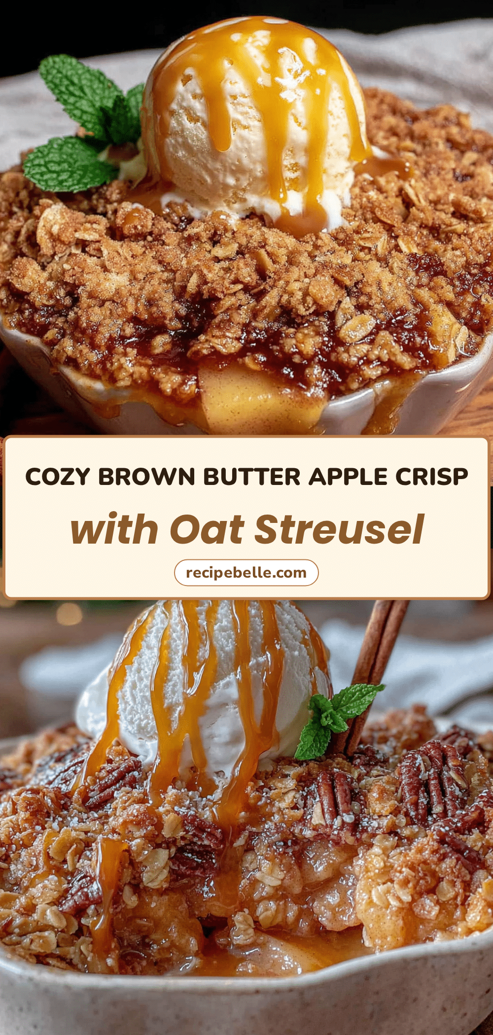 brown butter apple crisp with oat streusel recipe