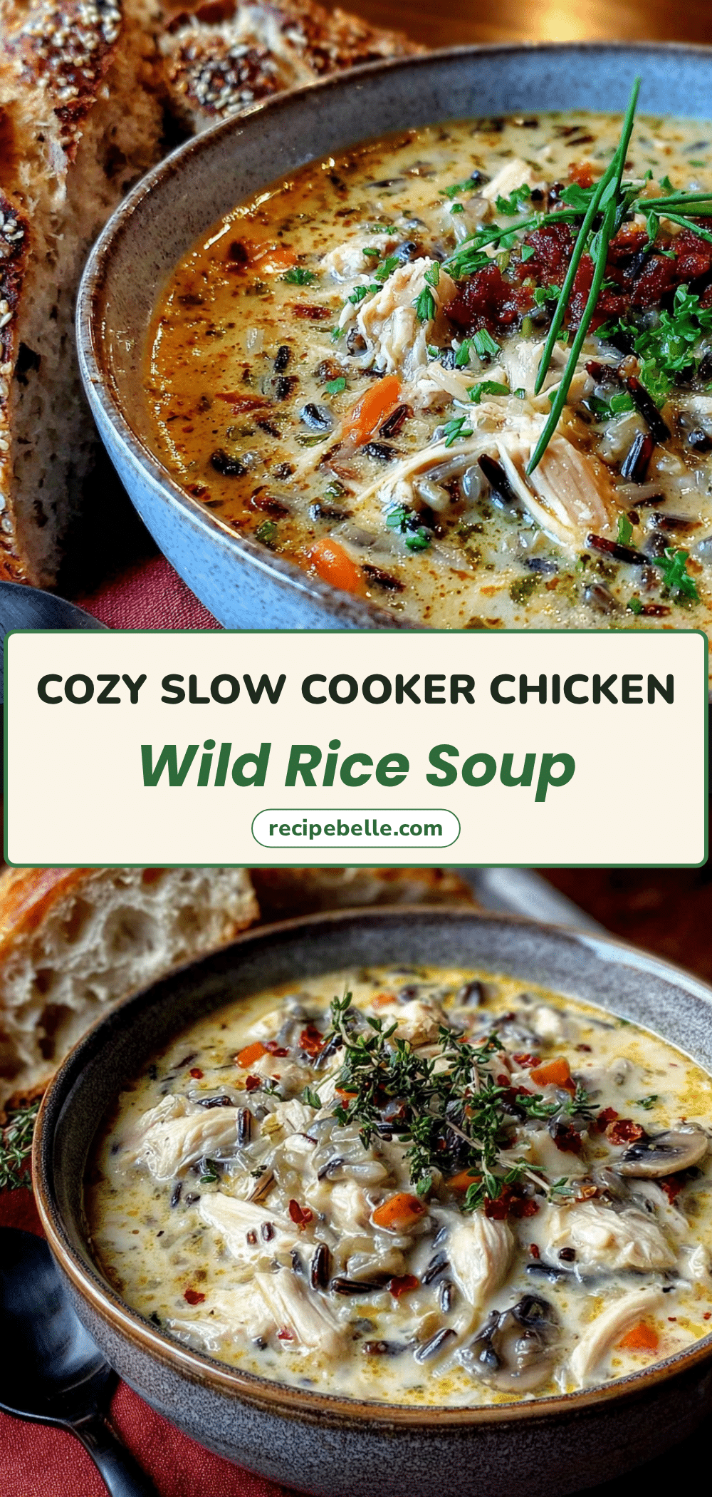 cozy slow cooker chicken and wild rice soup recipe