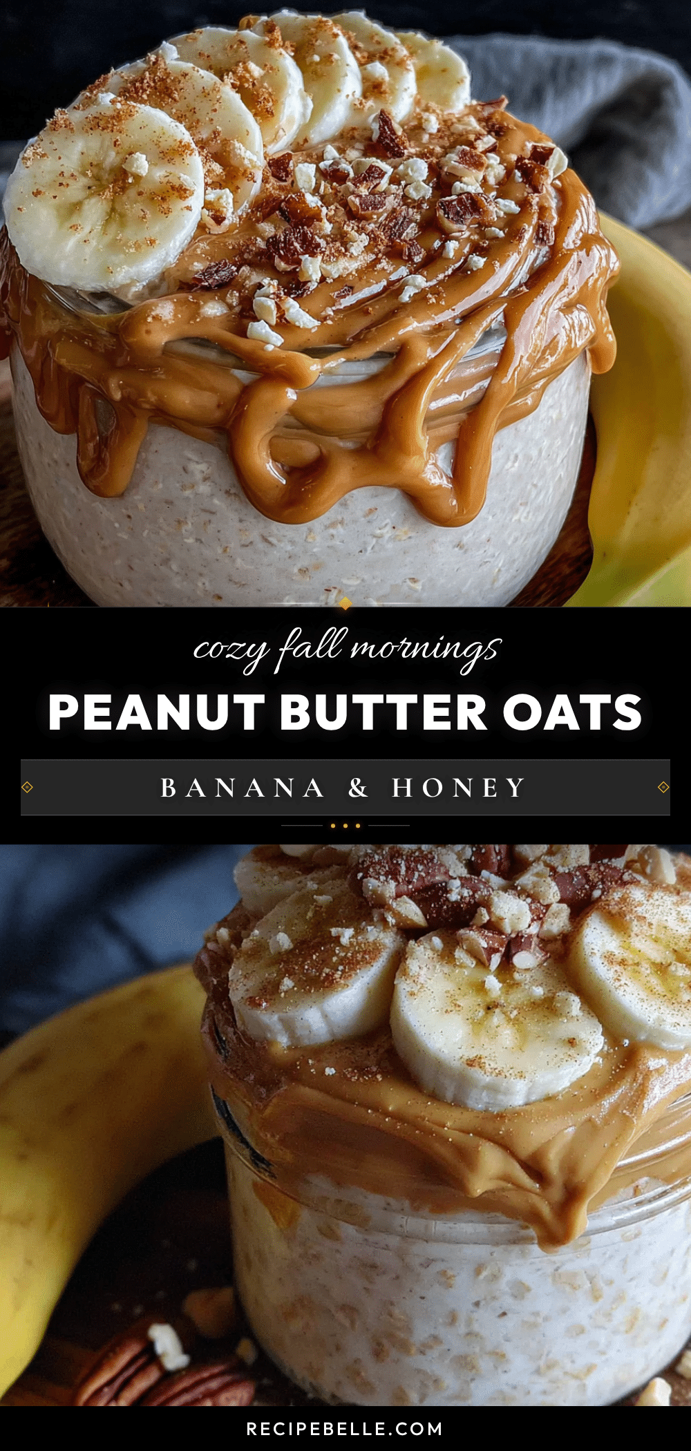 creamy overnight peanut butter banana oats recipe