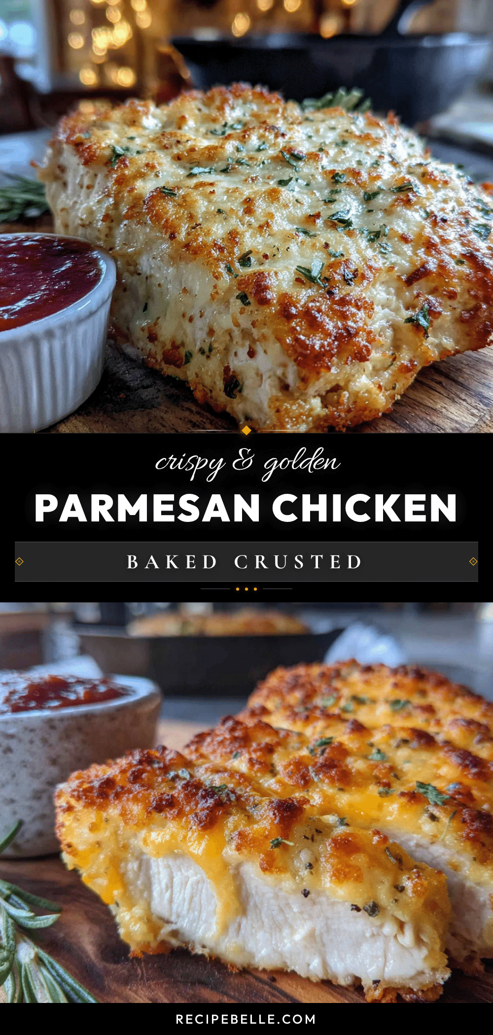 crispy baked parmesan crusted chicken recipe