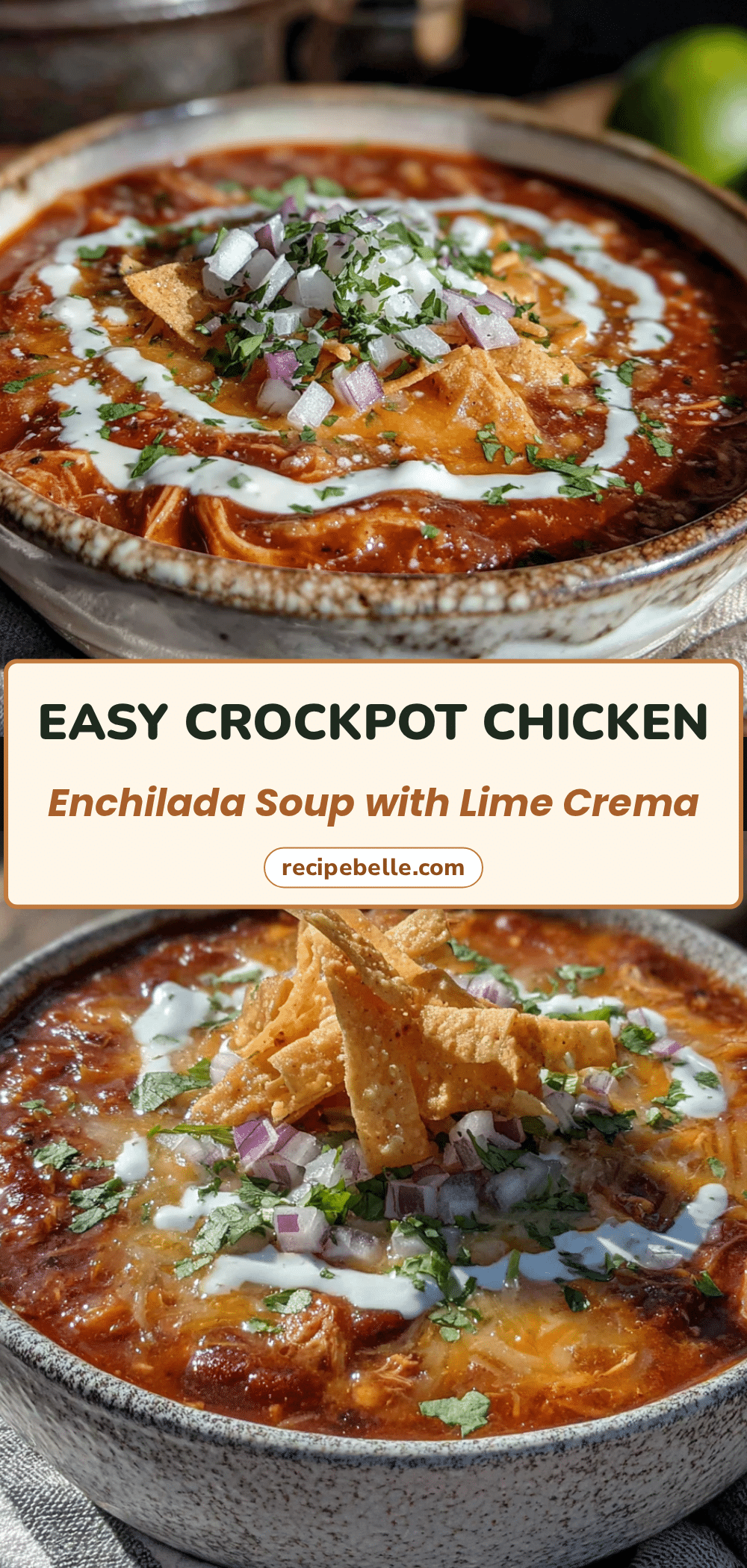 Crockpot chicken enchilada soup recipe