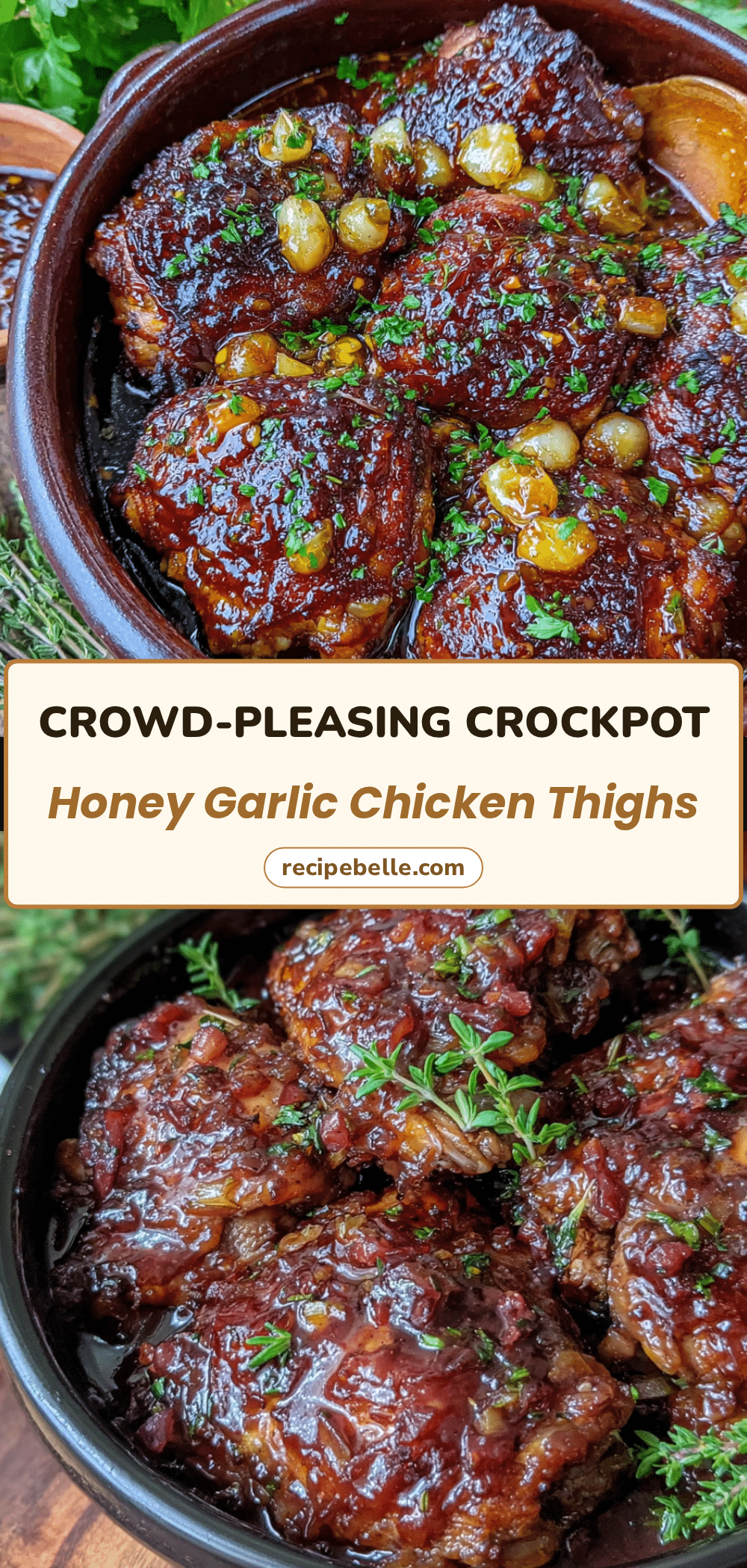 crockpot honey garlic chicken thighs recipe