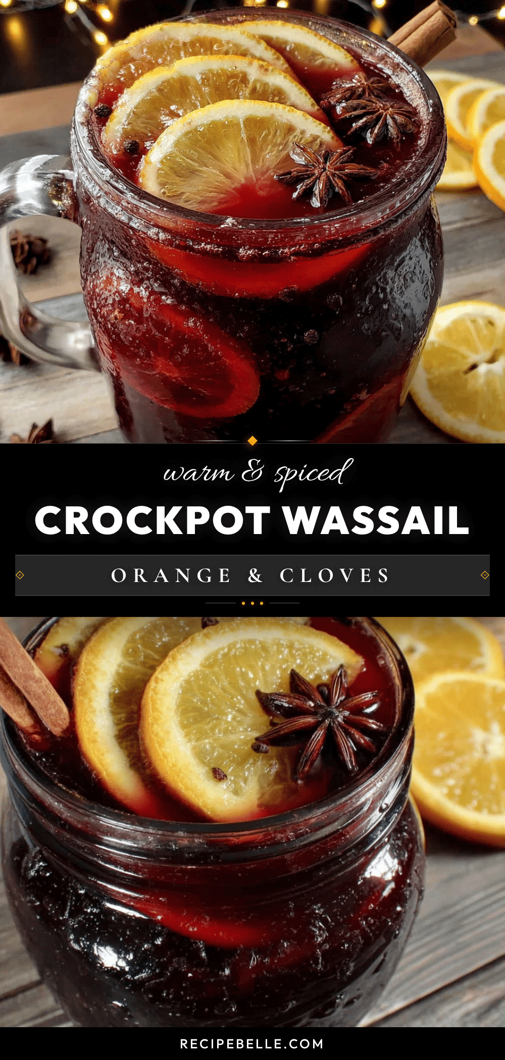 crockpot wassail with orange and cloves recipe