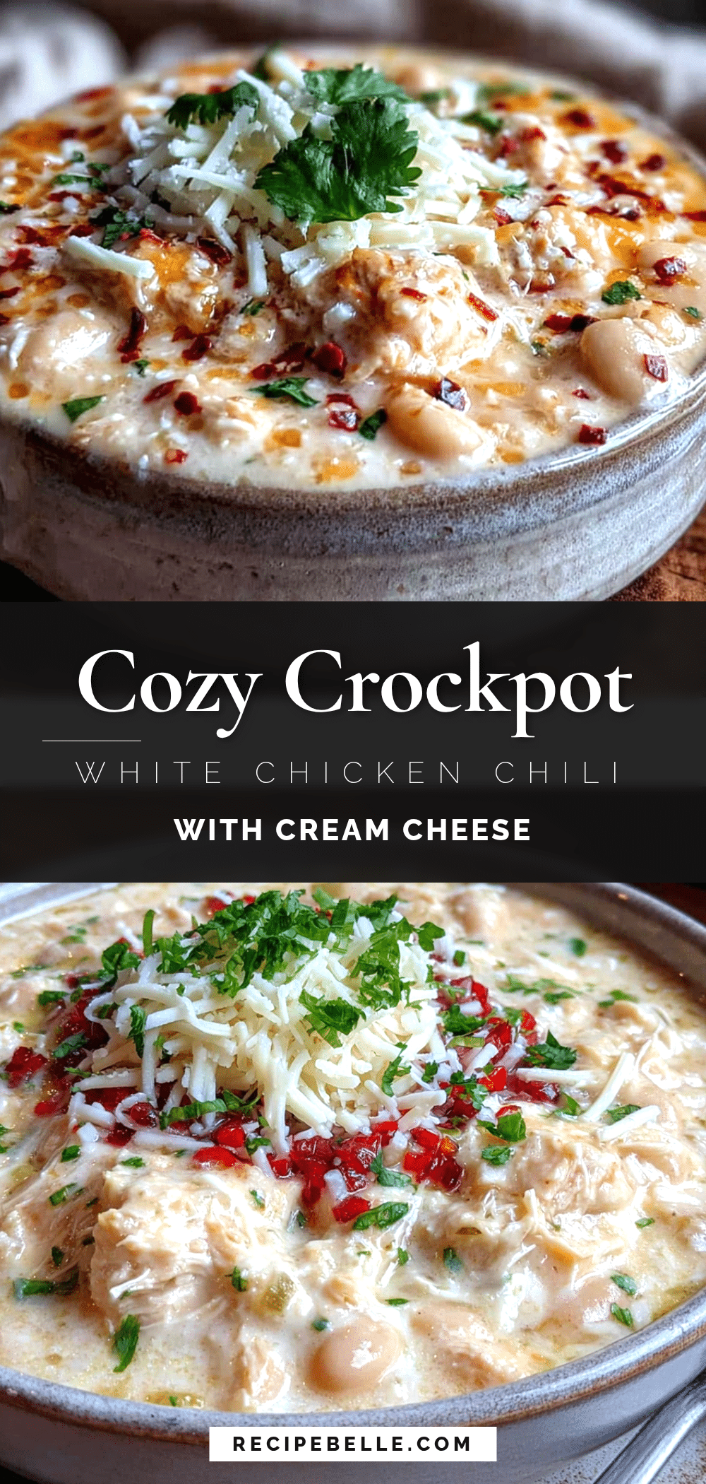 crockpot white chicken chili with cream cheese recipe