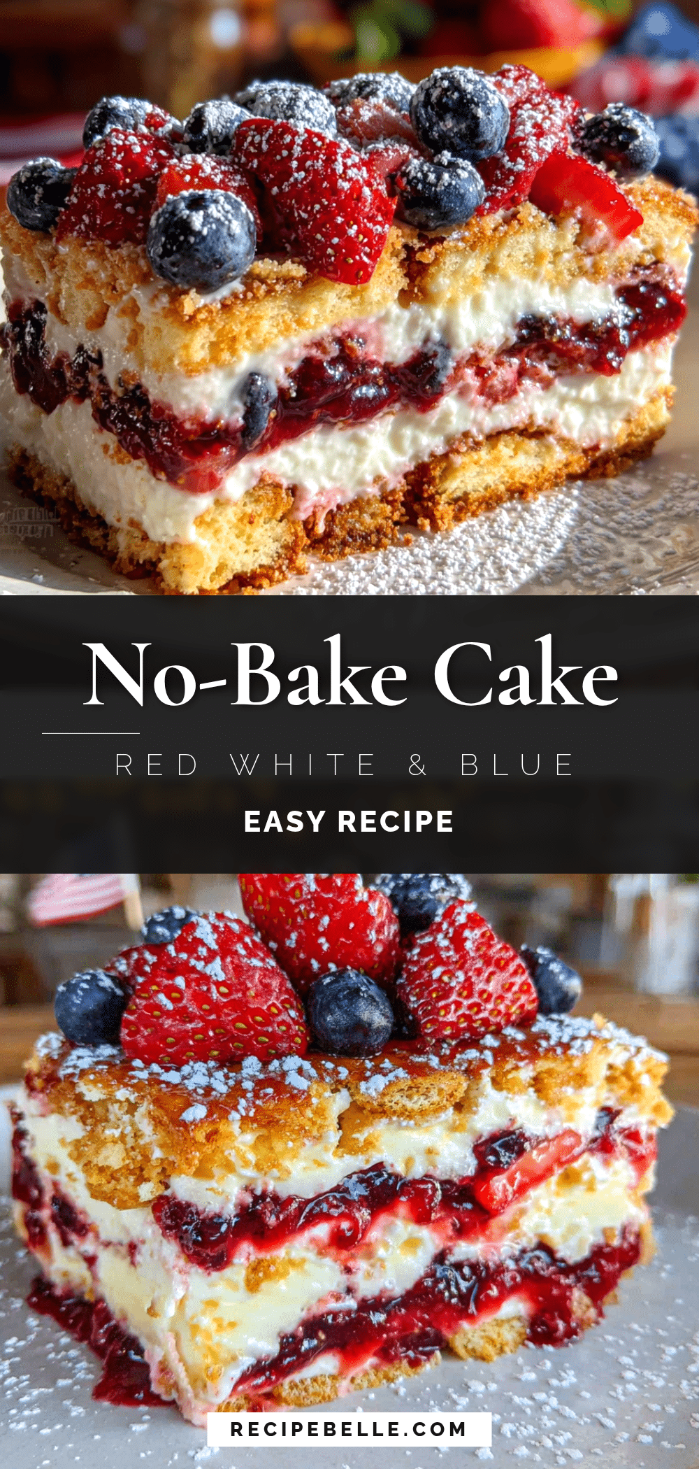 easy red white and blue icebox cake recipe
