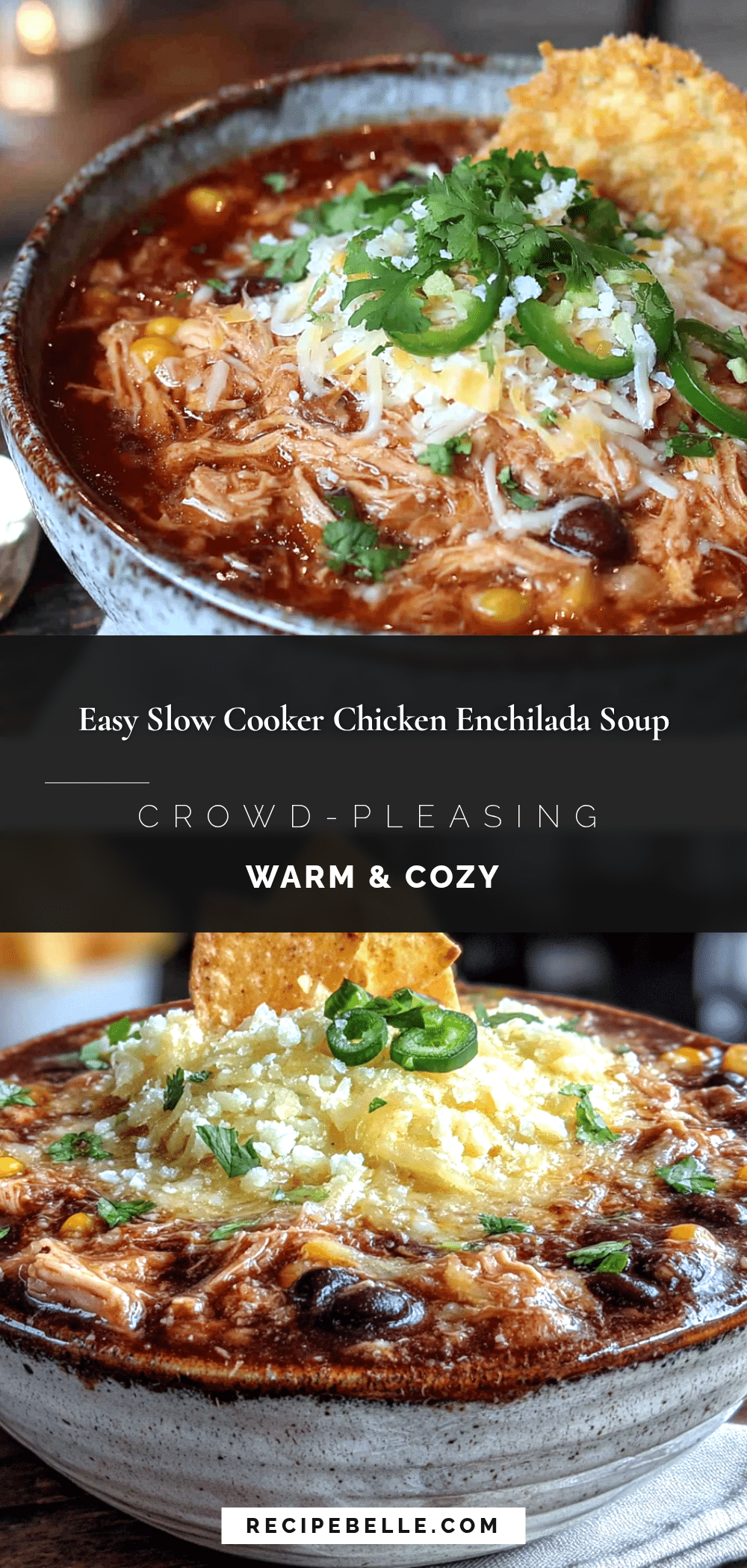 easy slow cooker chicken enchilada soup recipe