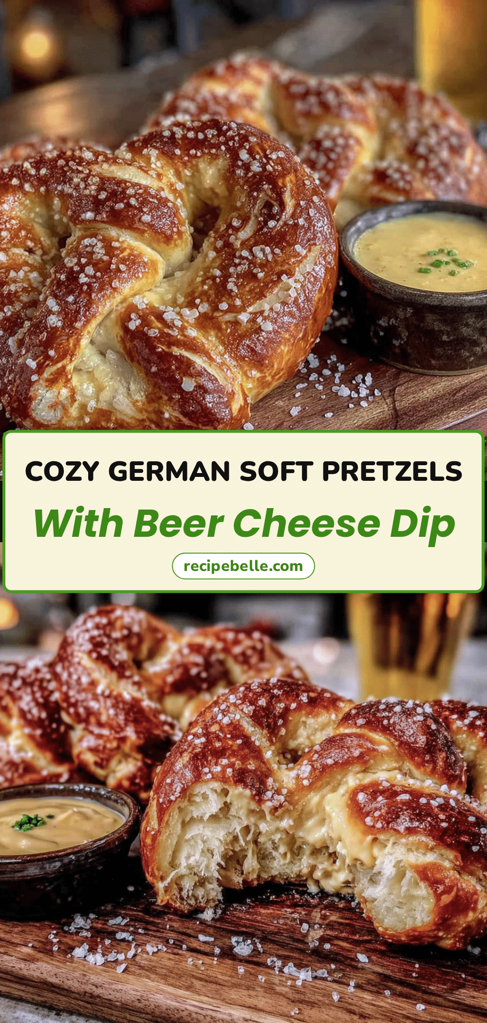 German Soft Pretzels with Beer Cheese Dip recipe