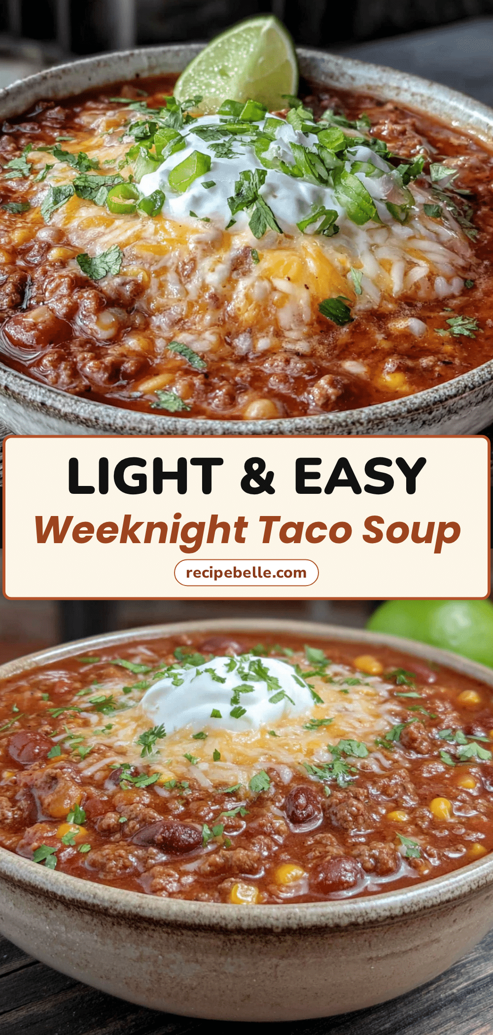 light & easy taco soup recipe